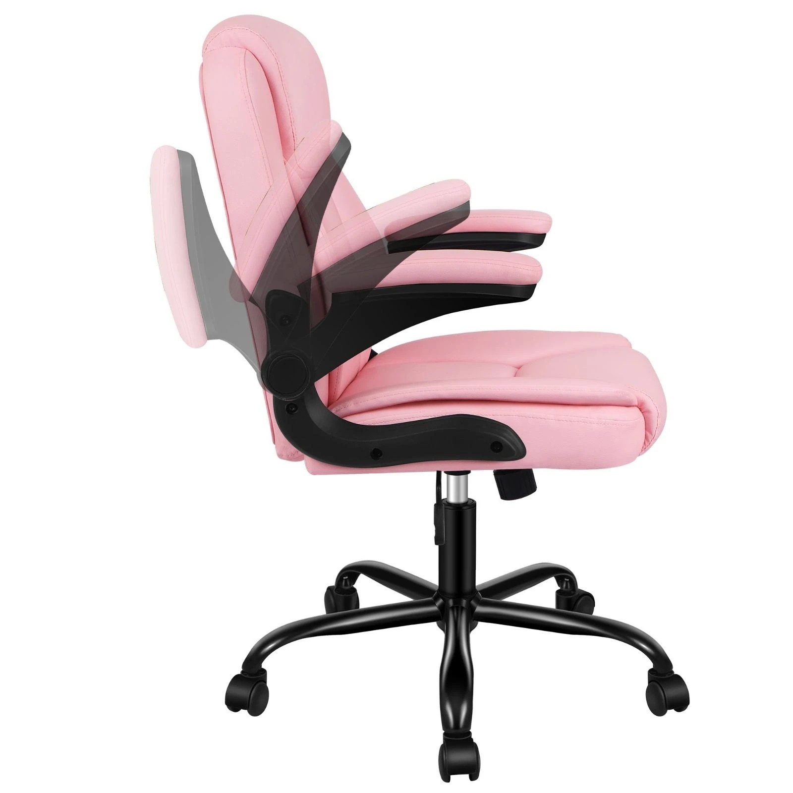 6 Alfordson Massage Office Chair Executive Computer Gaming Seat PU Leather - Pink, 6 of 10