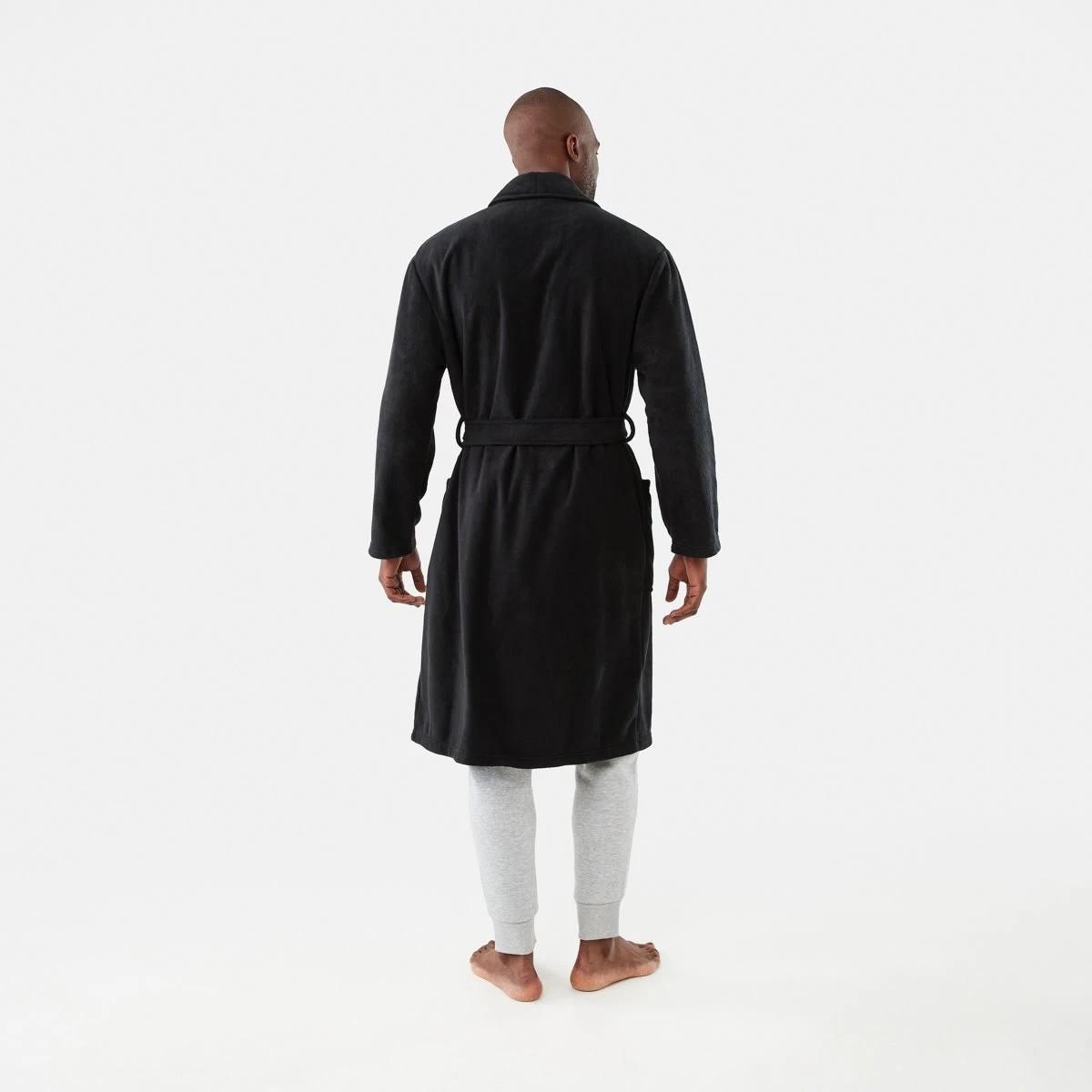 3 Polar Fleece Gown Black, 3 of 6