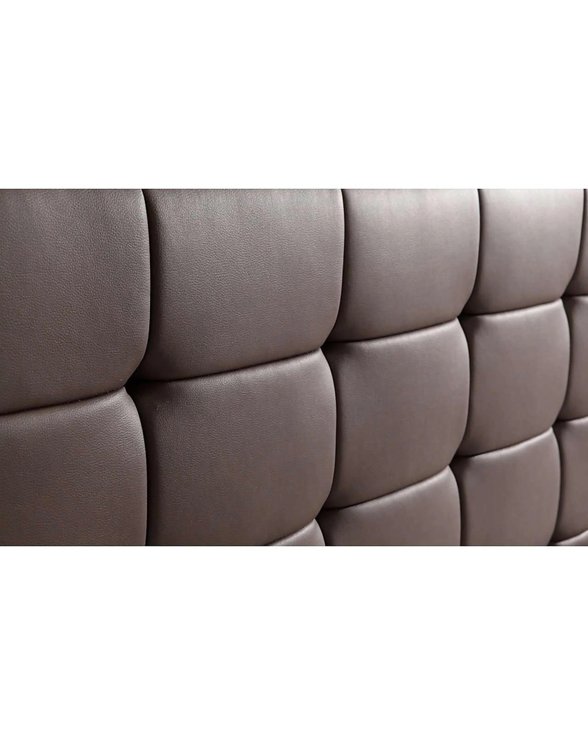 5 Palermo PU Leather Deluxe Bed Frame - White, Brown or Black
 - white, 5 of 6