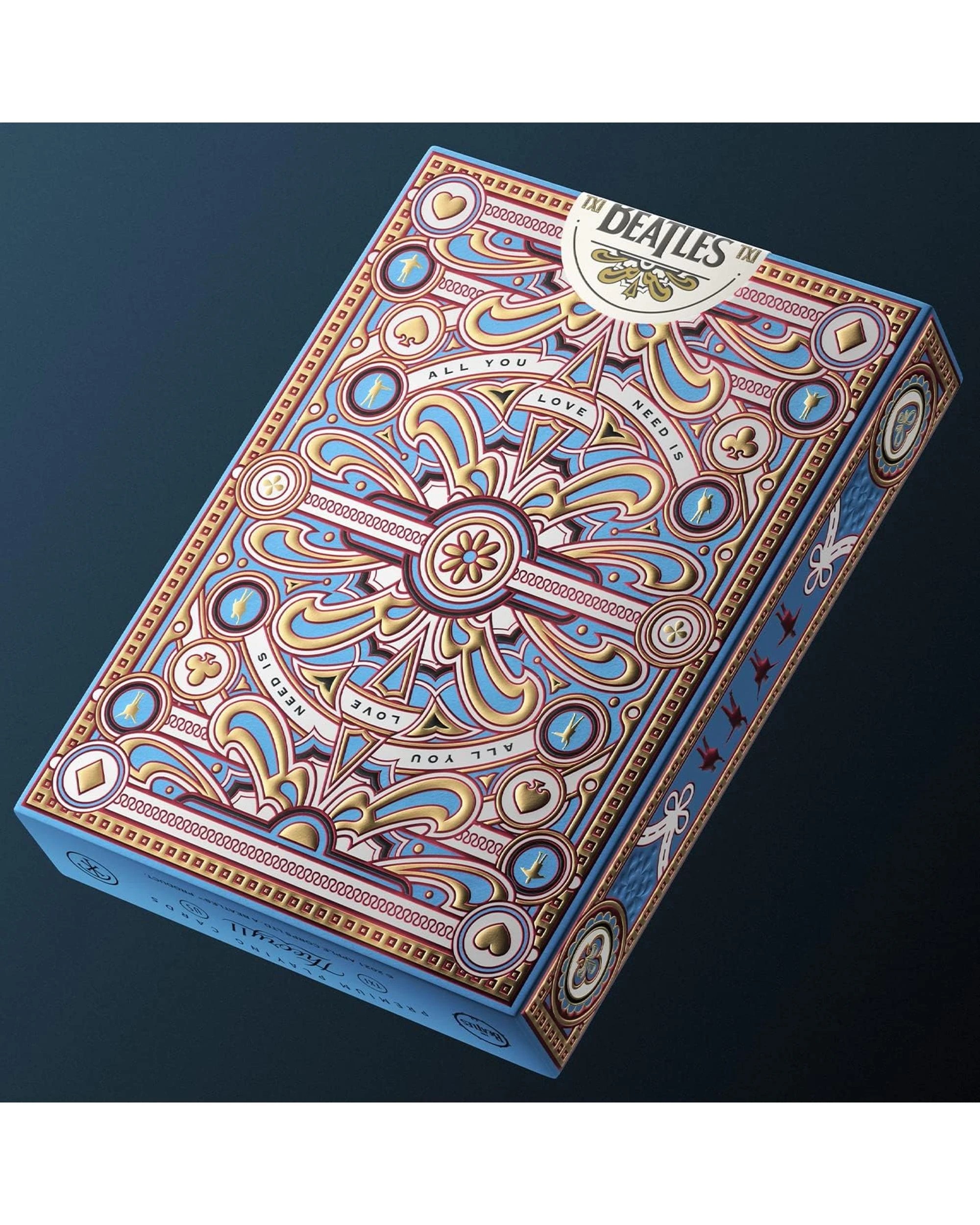 3 Theory 11 The Beatles Blue Playing Cards - Blue, 3 of 10