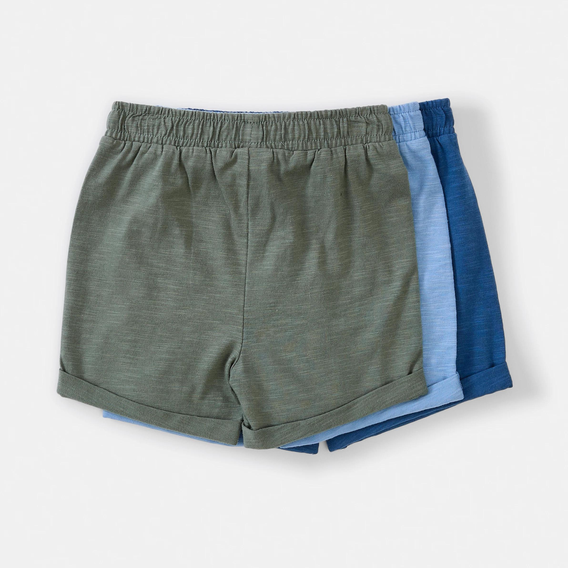 2 3 Pack Solid Shorts BLUE, GREEN, 2 of 8