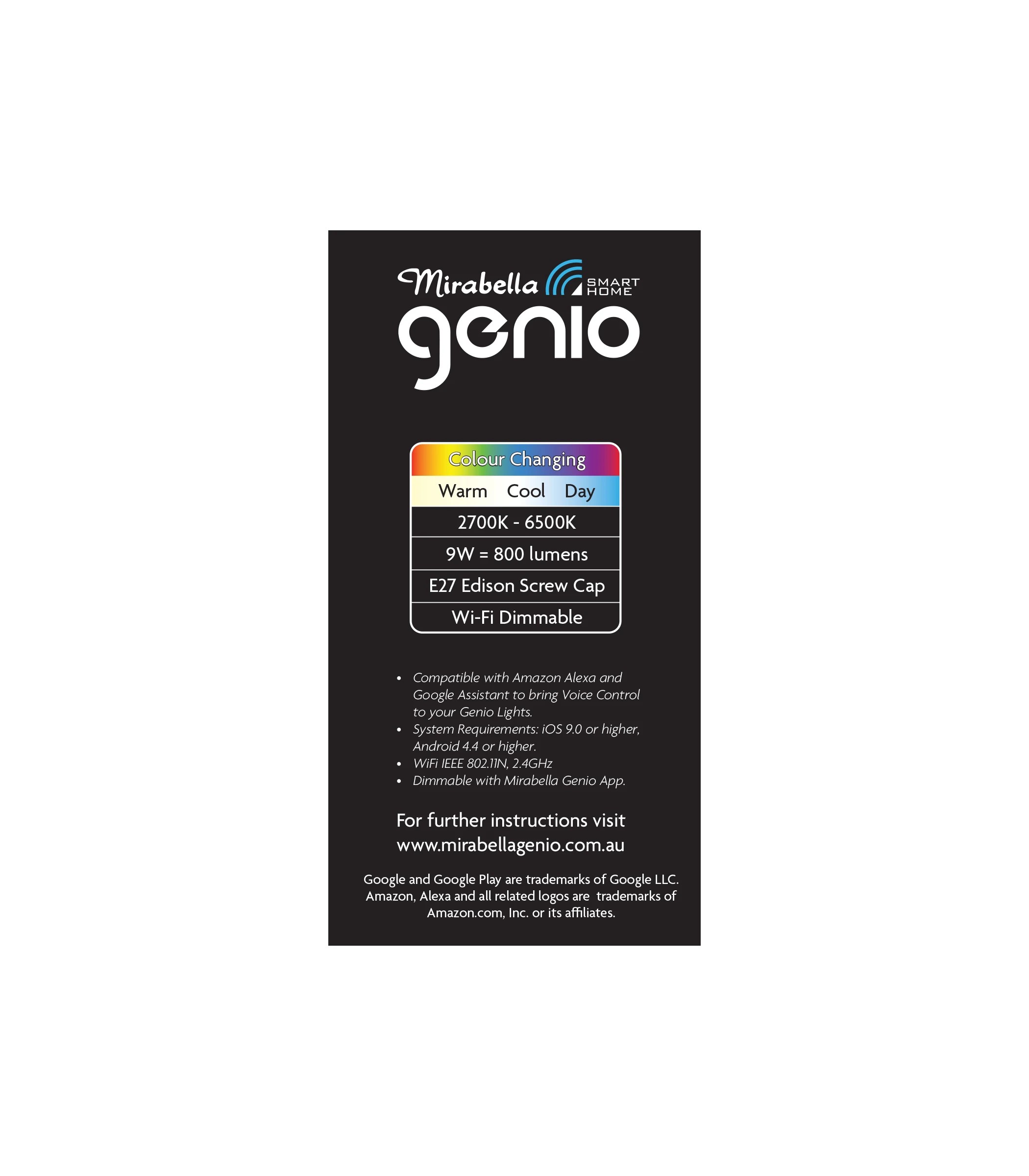 5 Mirabella Genio Wi-Fi Dimmable 9W LED Bulb, 5 of 6