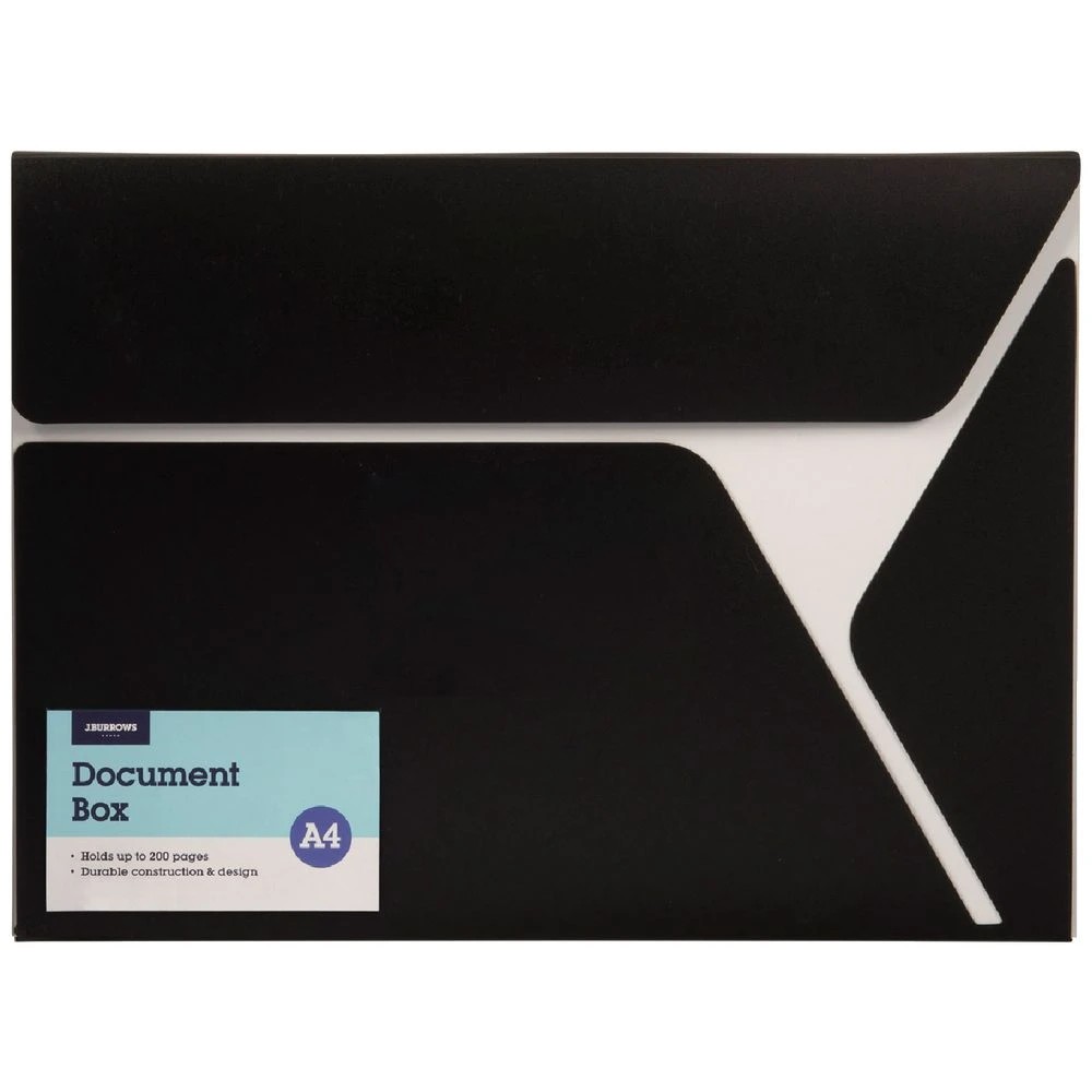 1 J.Burrows Button Document Box Black, 1 of 2