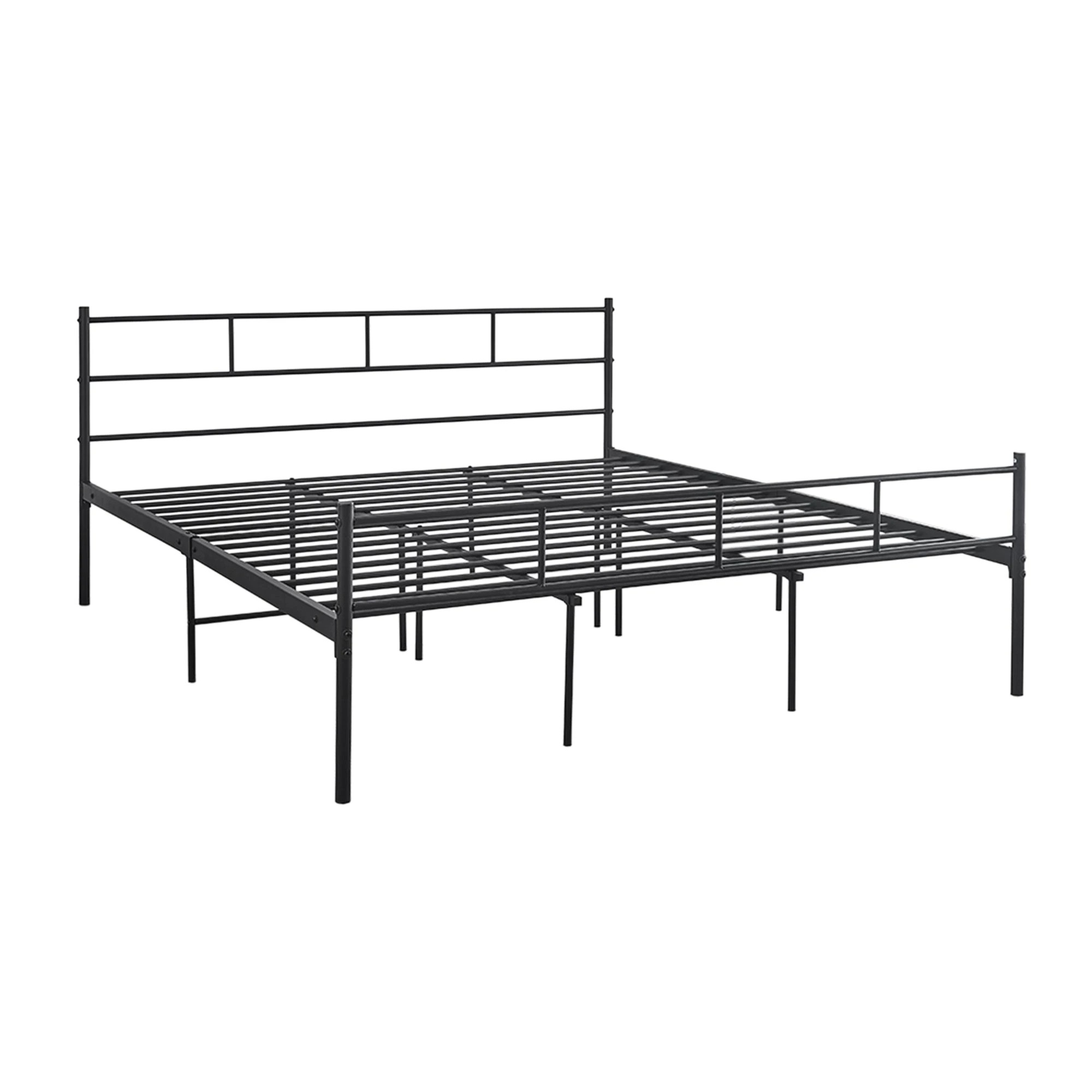 1 Foret Bed Frame Metal King Size Mattress Base Steel Bedroom Base Platform - Assorted, 1 of 9