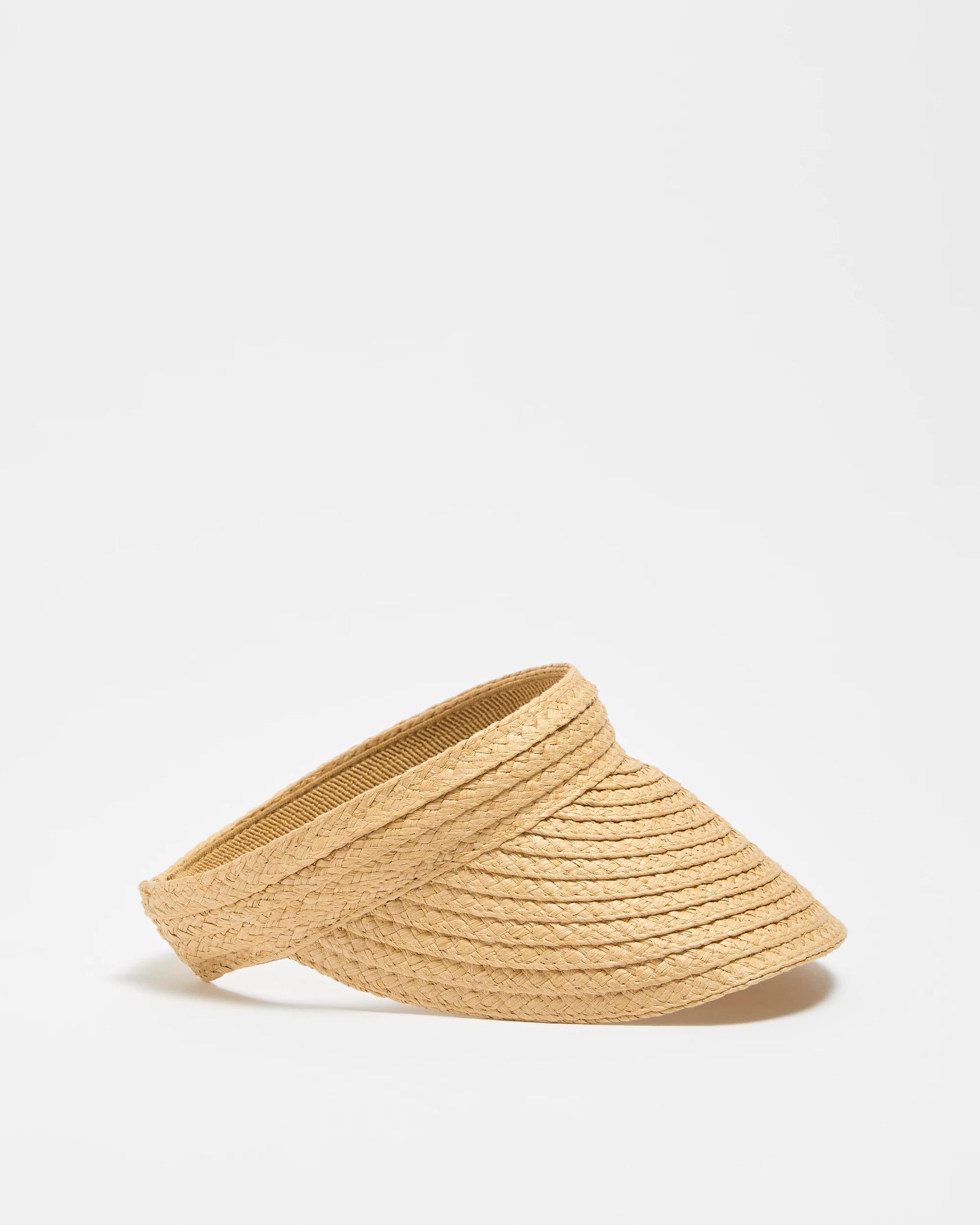 1 Target Womens Paper Straw Visor NATURAL, 1 of 3