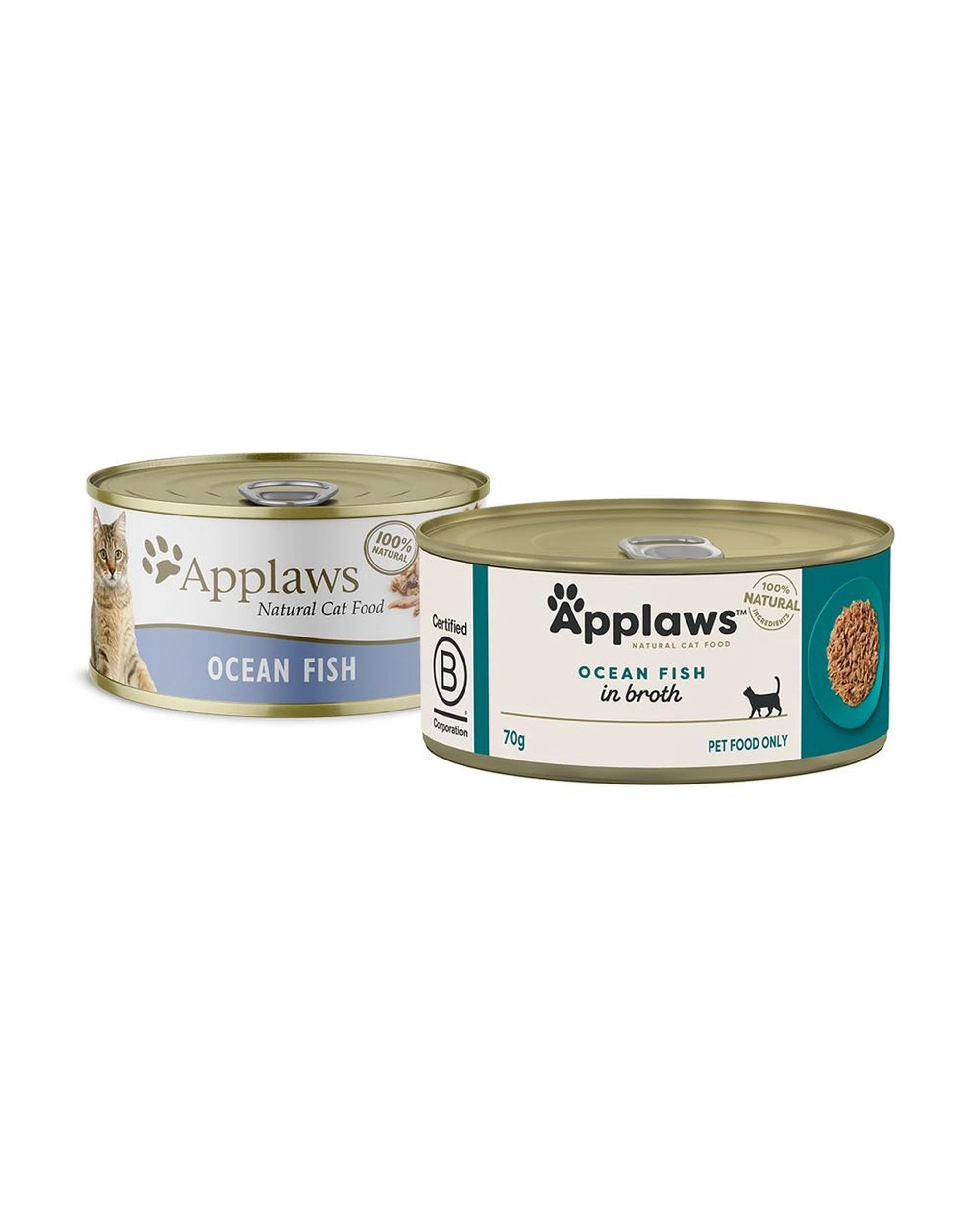 2 Applaws Natural Cat Food Ocean Fish Tin 70g 24 Pack, 2 of 2