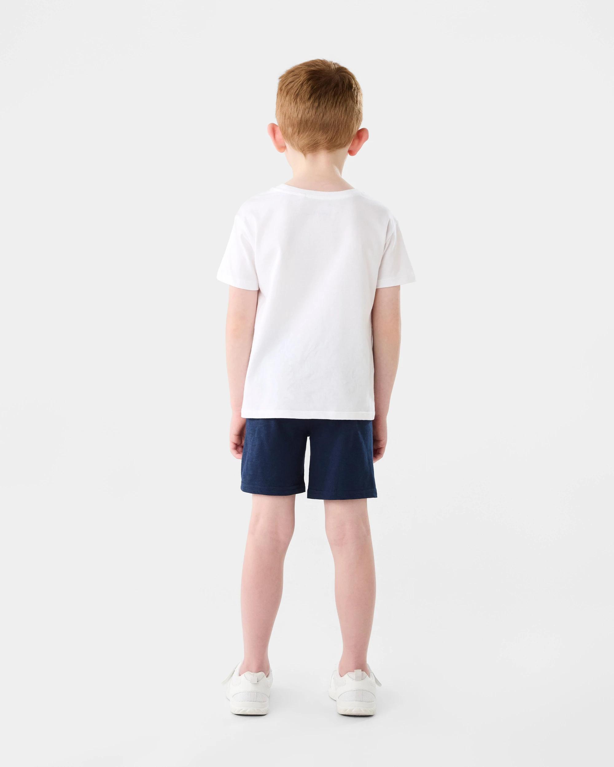 5 Cotton Knit Shorts Dress Navy, 5 of 6