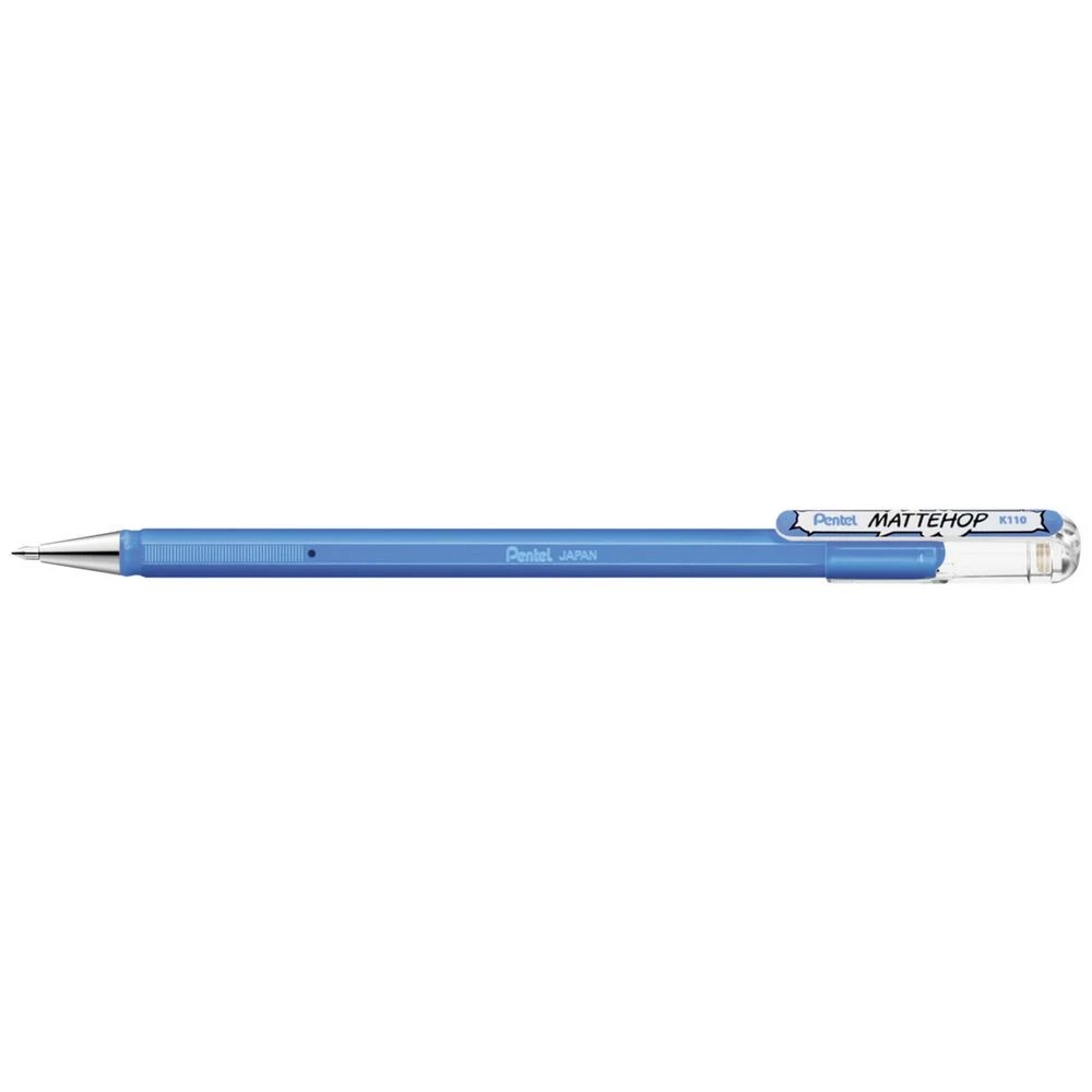 2 Pentel Mattehop Gel Pen 1.0mm Sky Blue, 2 of 2