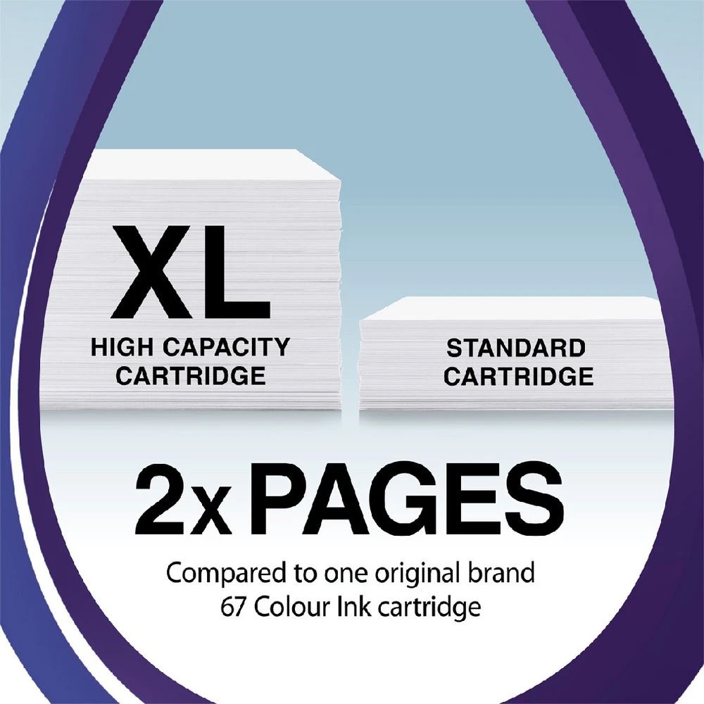 4 Calidad HP Alternative 67XL Tri Colour Ink Cartridges, 4 of 7
