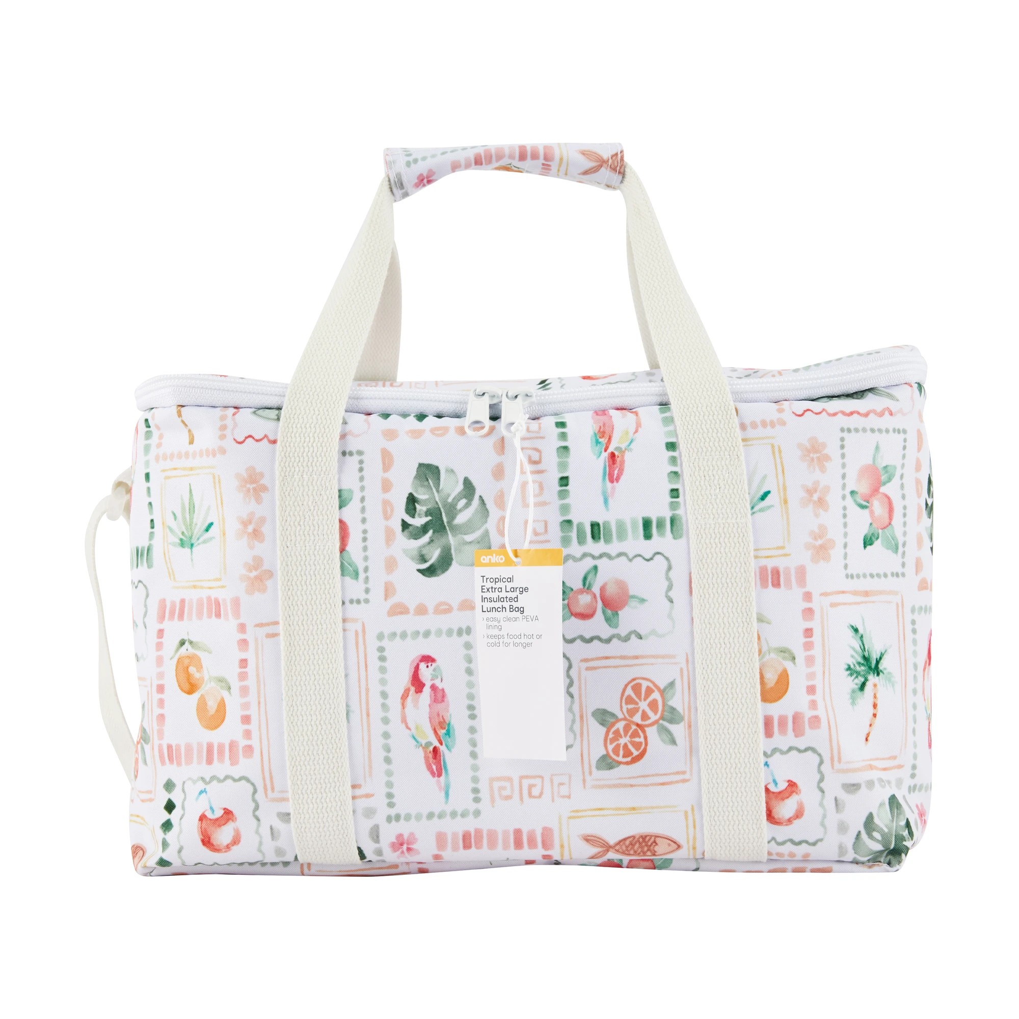 6 Tropical Extra Large Insulated Lunch Bag, 6 of 6