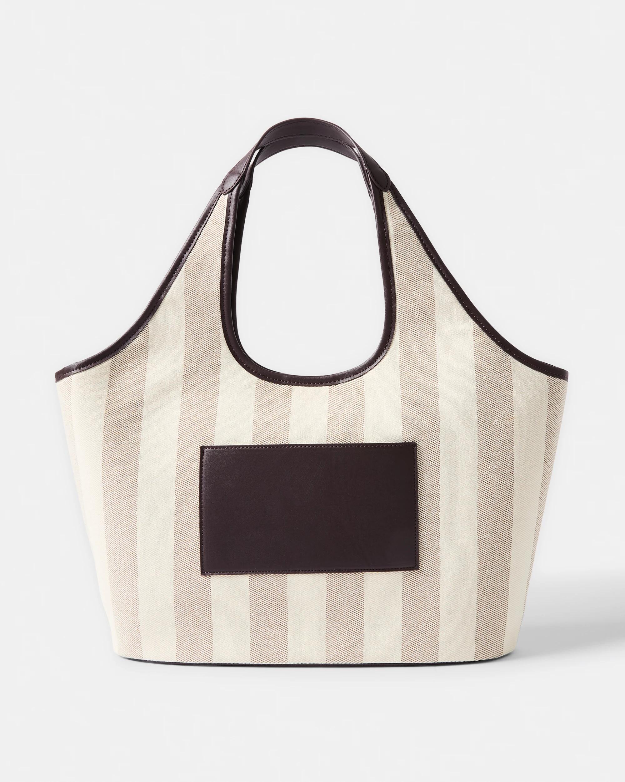 1 PU Large Tote Bag Natural, 1 of 5