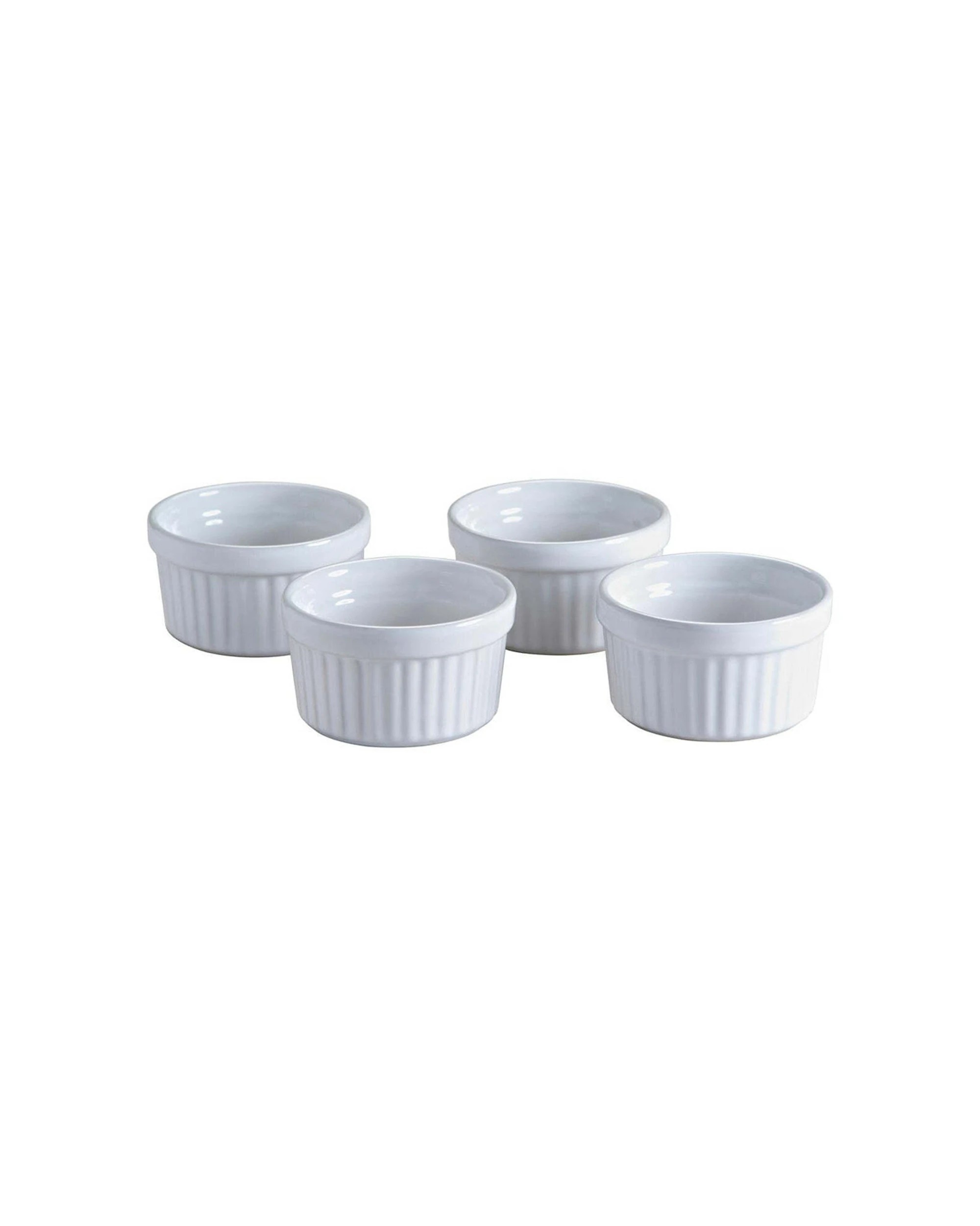 3 Mason Cash Classic 4pc 9cm Stoneware Ramekin Set Oven And Dishwasher Safe - White, 3 of 3
