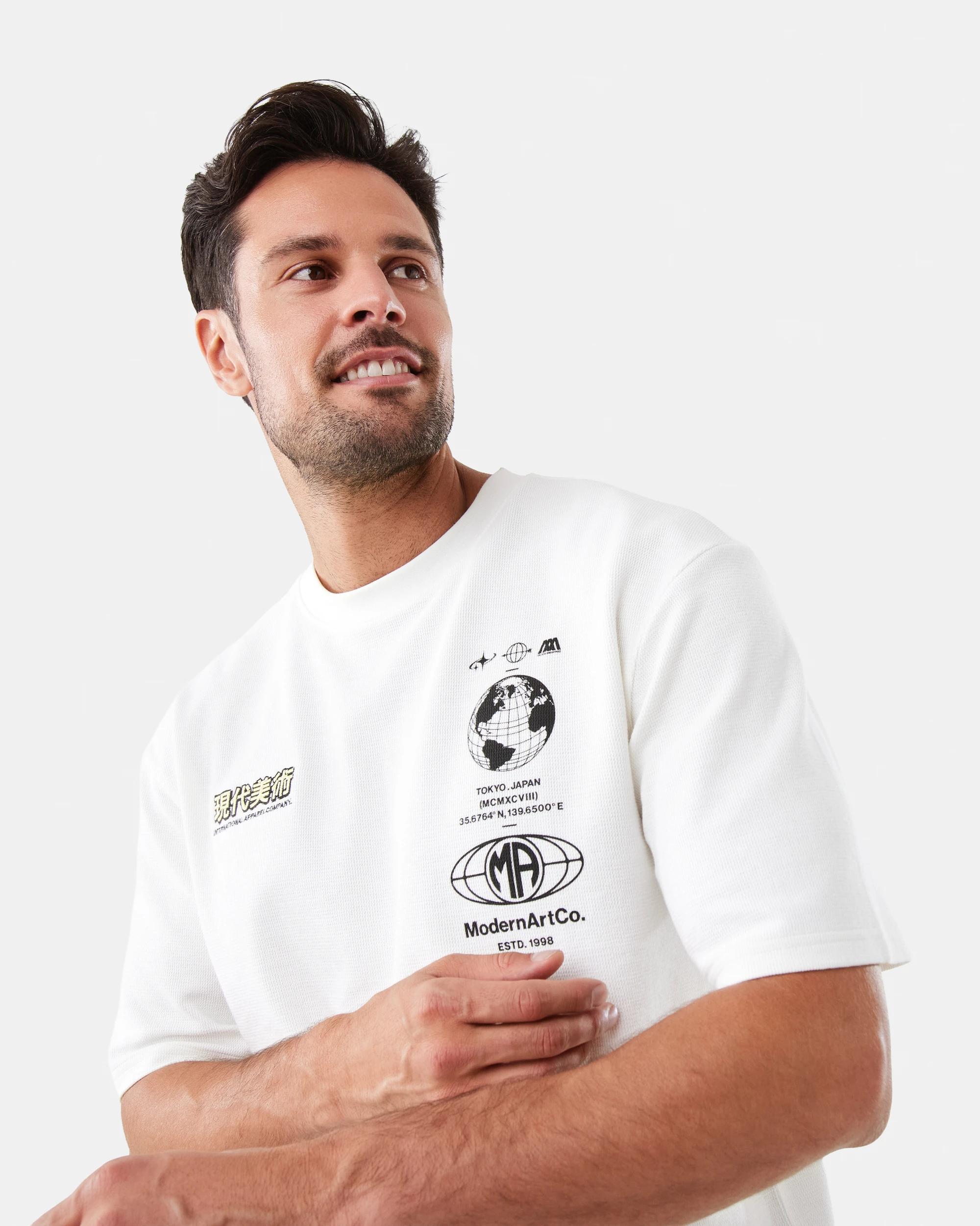 5 Textured Print T-shirt Wht Japan, 5 of 7