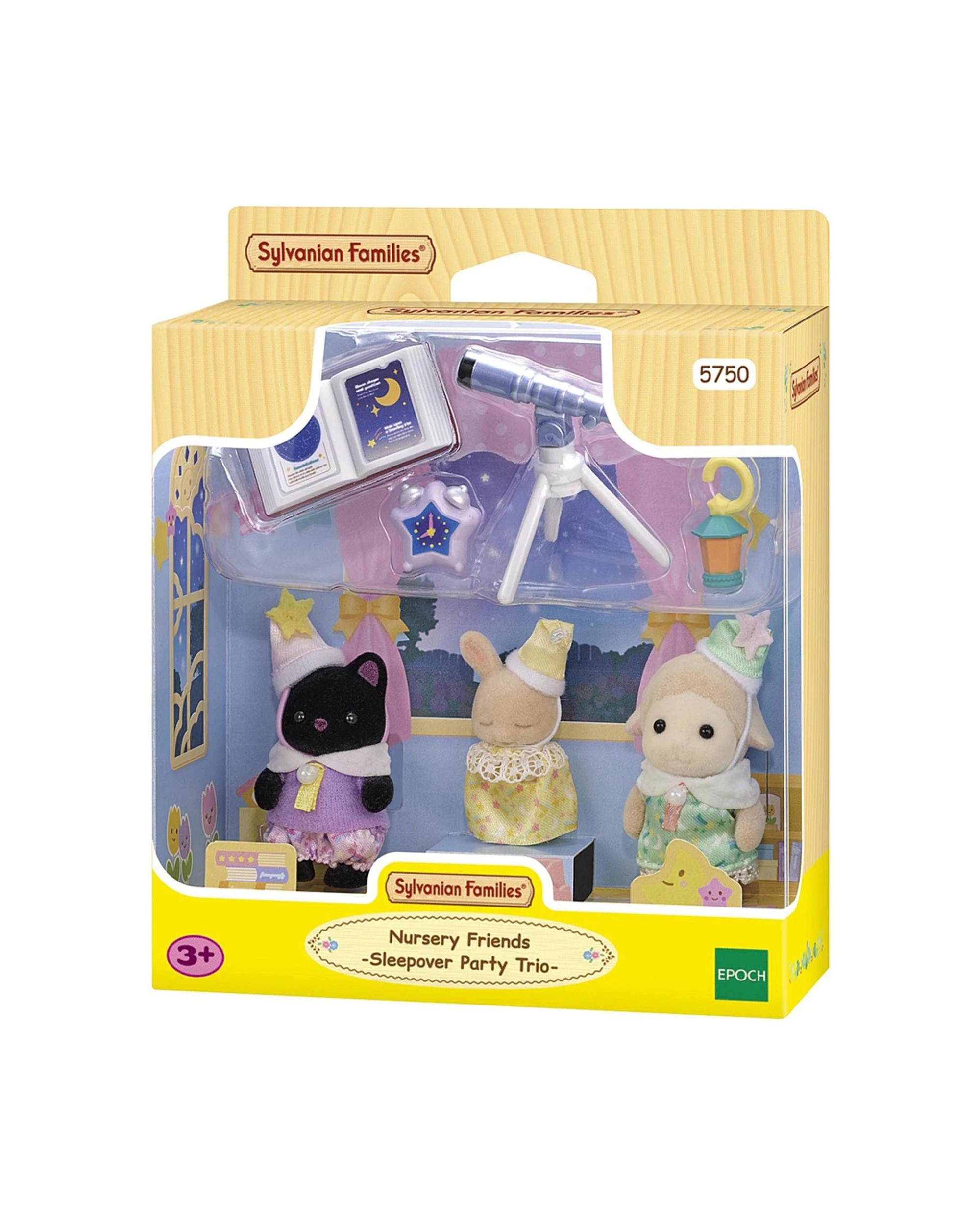 1 Sylvanian Families 7pc Nursery Friends Sleepover Party Trio Kids Toy 3 Years - Multi, 1 of 6