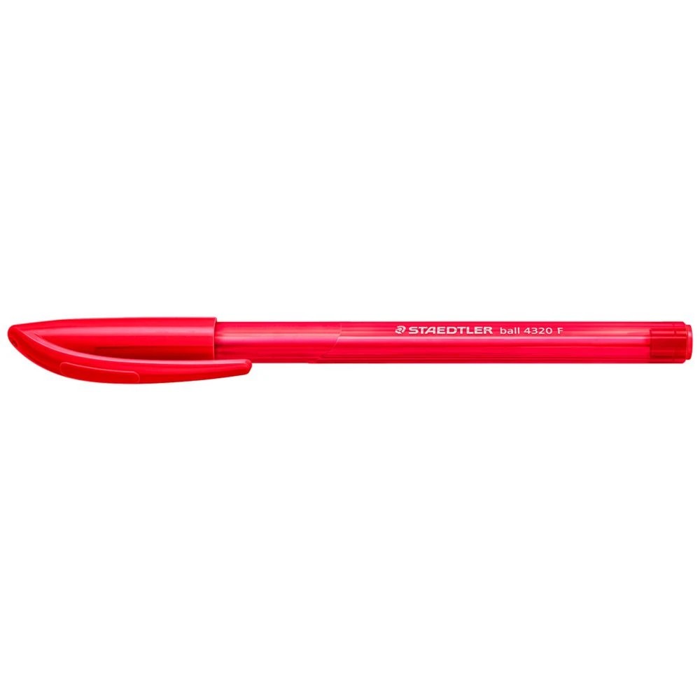 1 Staedtler Stick 4320 Triangular Ballpoint Pen 0.7mm Red, 1 of 6