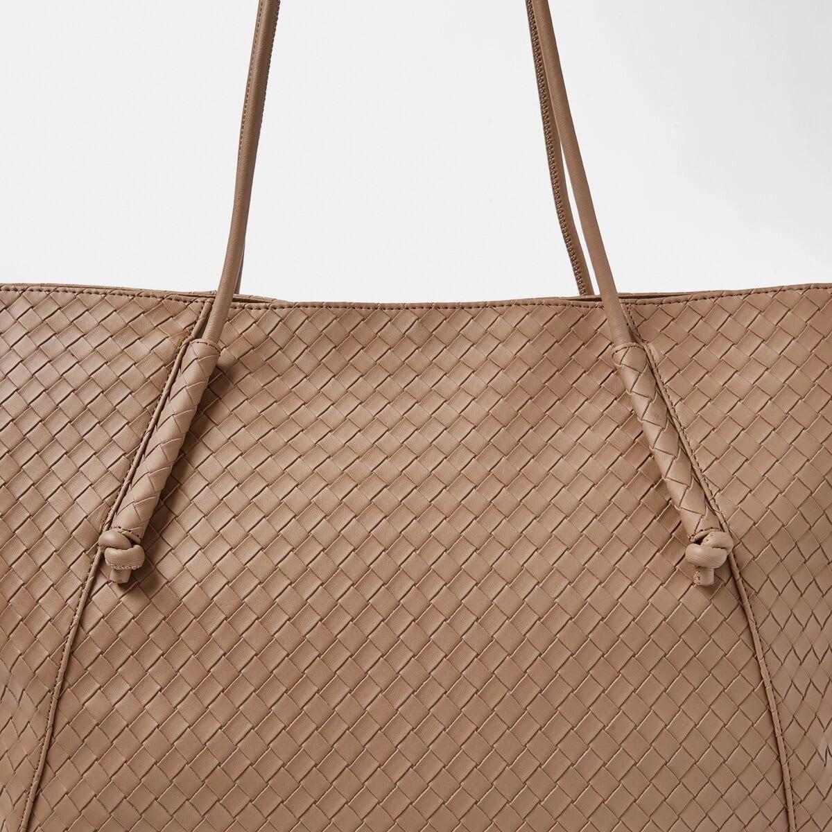2 Weave Tote Bag HAZELNUT LATTE, 2 of 5