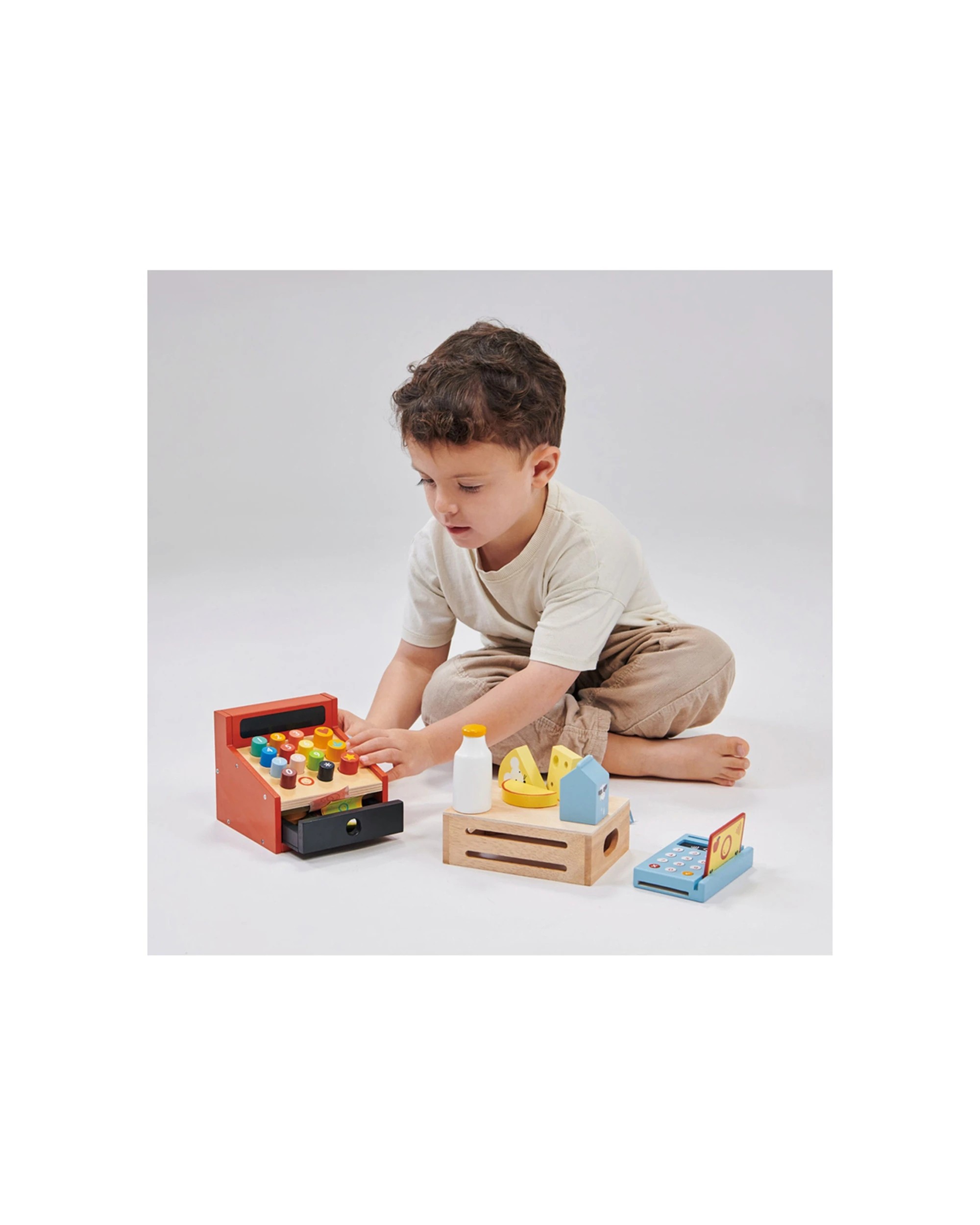 Mentari Card Machine Mobile Phone Wooden Toy Set Pretend Play - Multi ...
