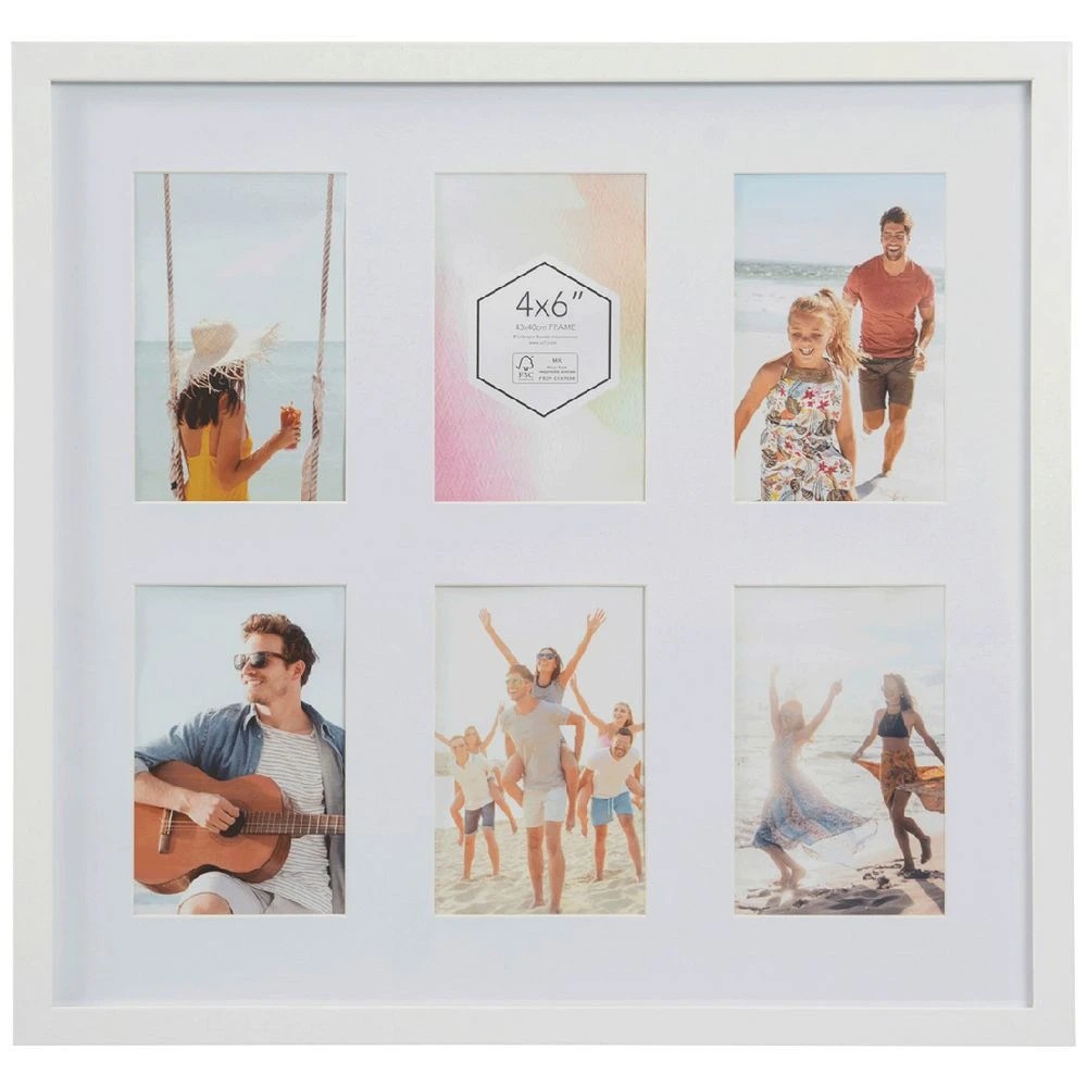 1 Promenade 6x4" Gallery Frame 6 Openings White, 1 of 5
