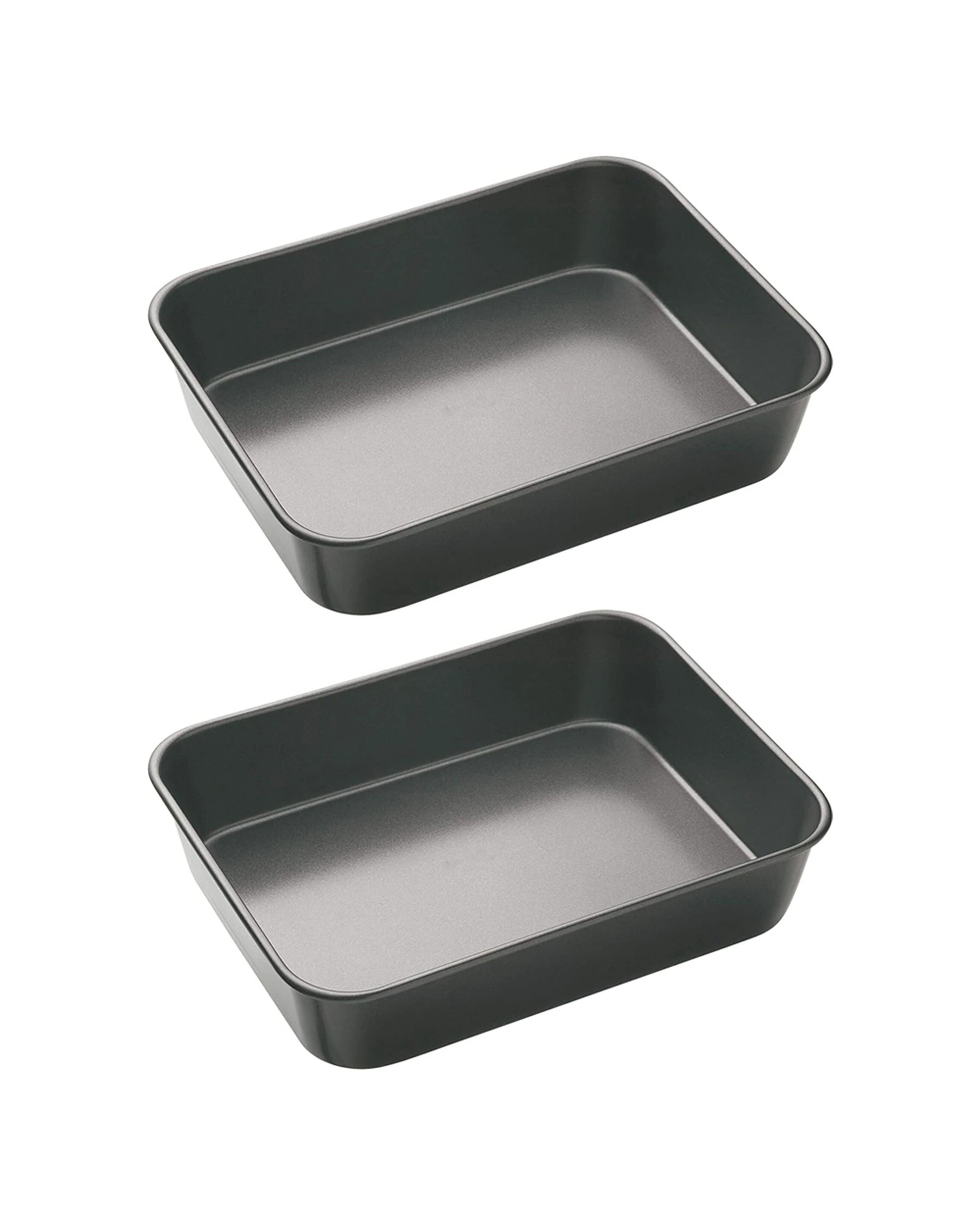 1 MasterCraft 2x 39x28cm Heavy Base Deep Non-Stick Roasting Pan Large - Black, 1 of 5