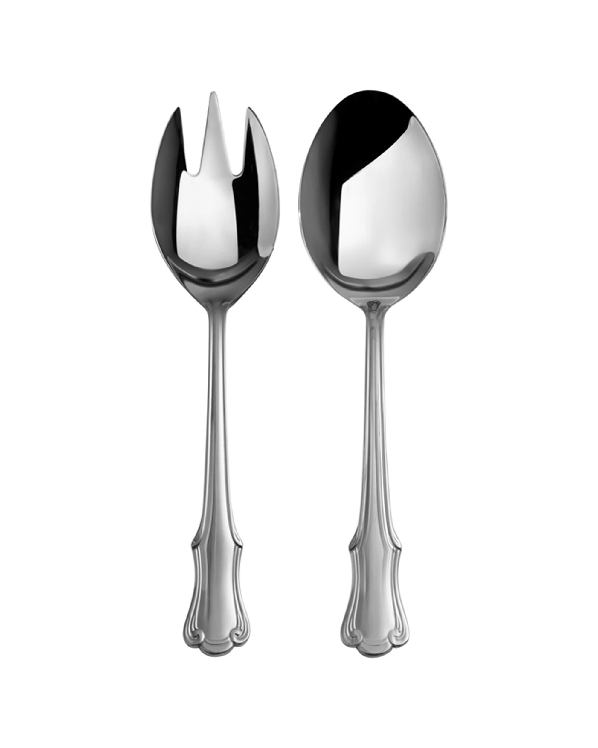1 Casa Domani Castello 2-Piece Stainless Steel Salad Serving Set - Silver, 1 of 3