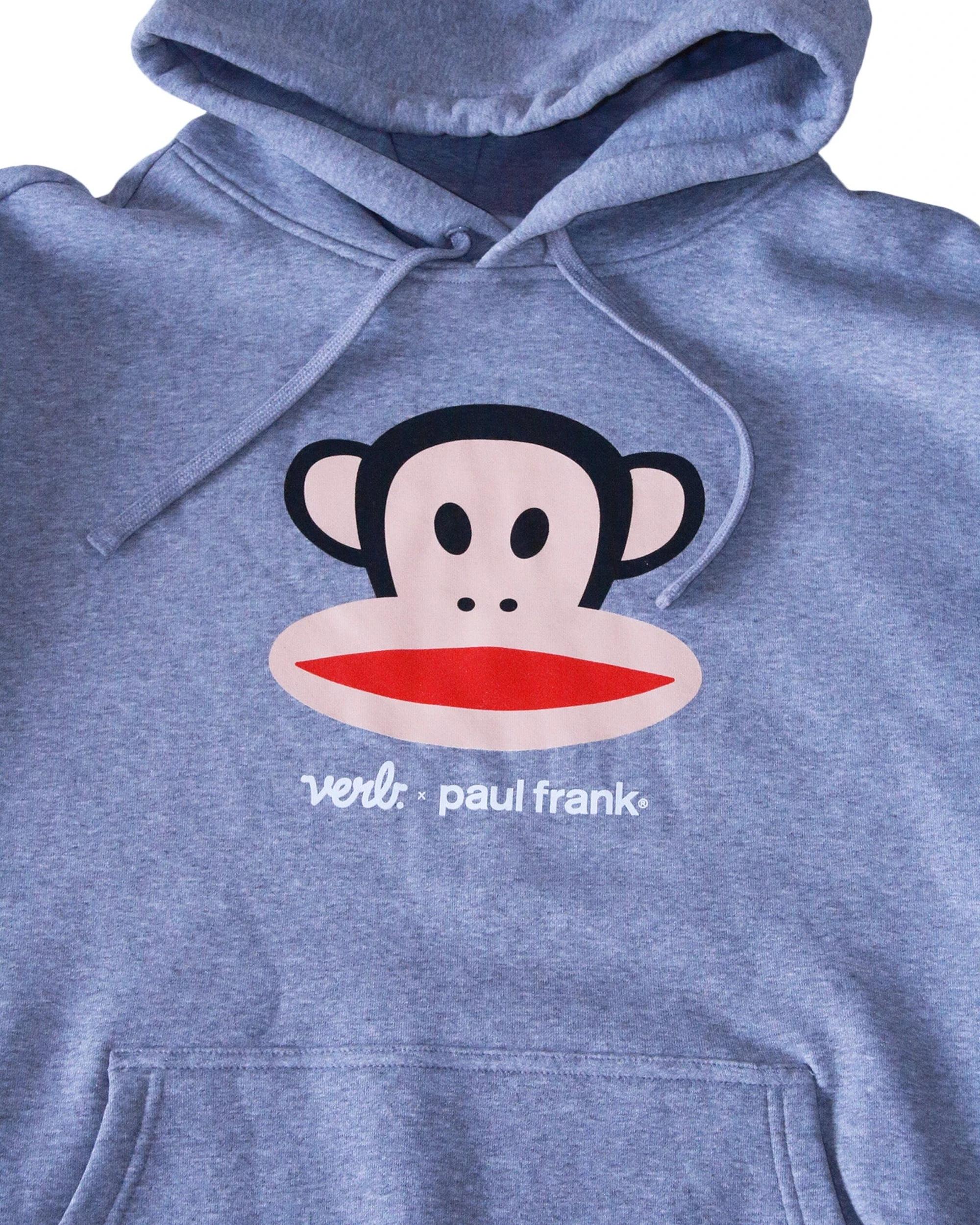 5 Verb. X Paul Frank Julius Head Mens Cotton Jumper Hoodie Oversized Fit GREY, 5 of 7