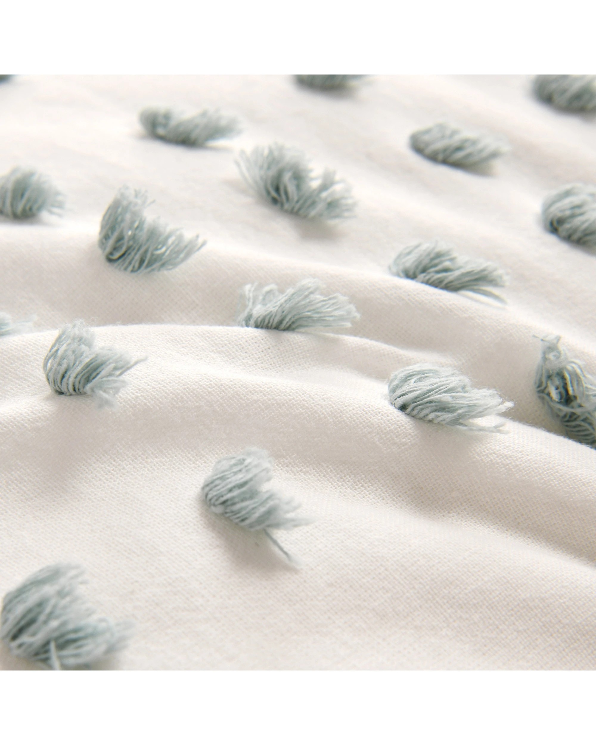 4 Dreamaker Clovelly Tufted Stripe European Pillowcase - Seafoam Blue, 4 of 8