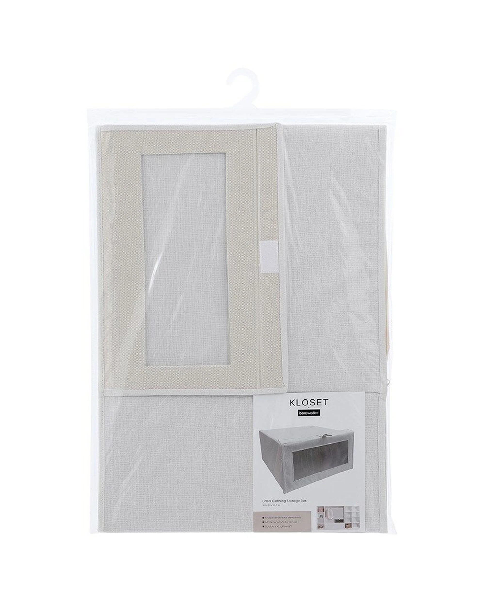 6 Boxsweden Kloset Linen Foldable Clothing Storage Box 12PK 38x40x20cm Durable
 - white, 6 of 6