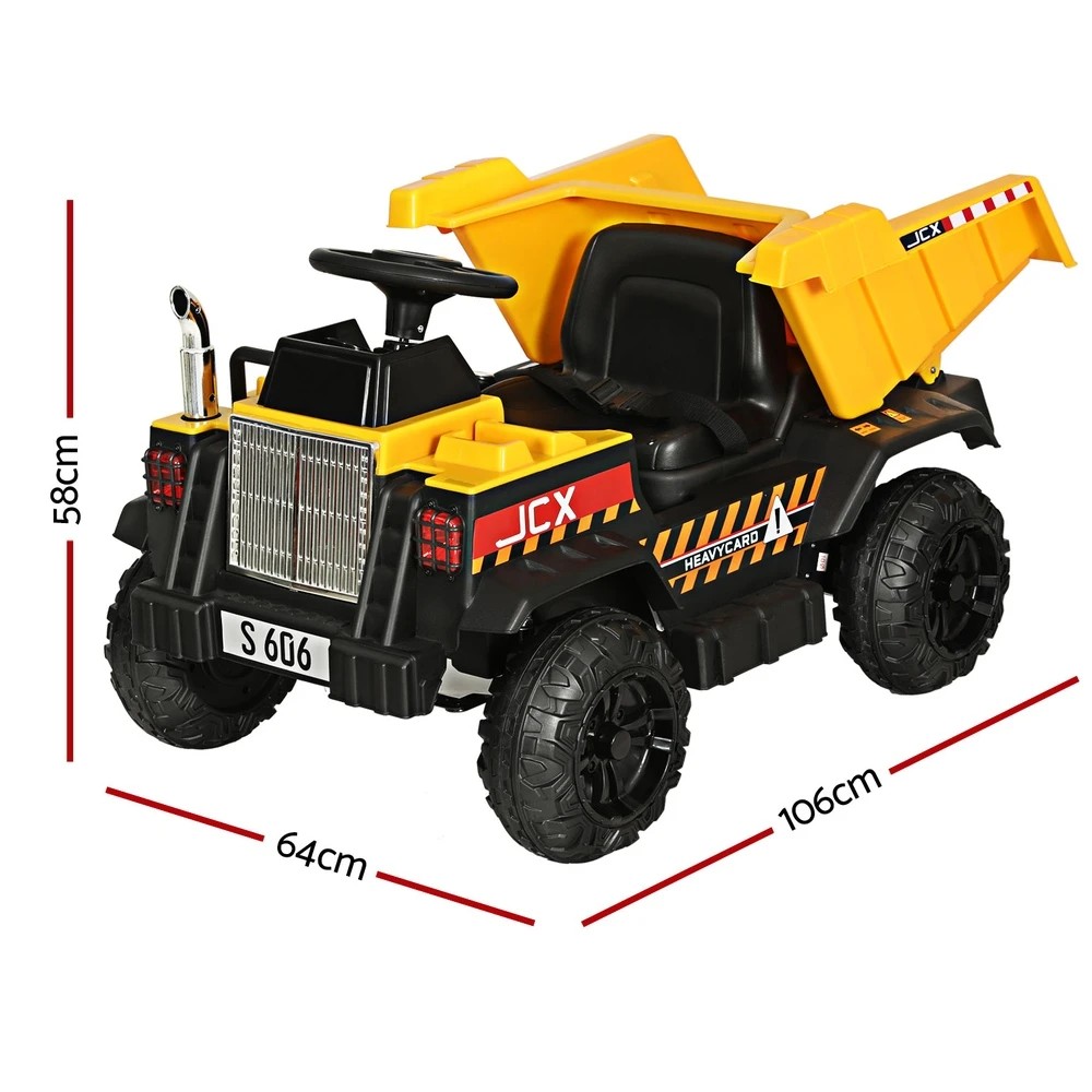 2 Rigo Kids Electric Ride On Car Dumptruck Loader Toy Cars 12V - Yellow, 2 of 5