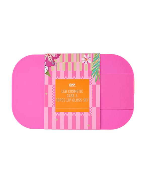 OXX Cosmetics LED Cosmetic Case and Lip Gloss Set