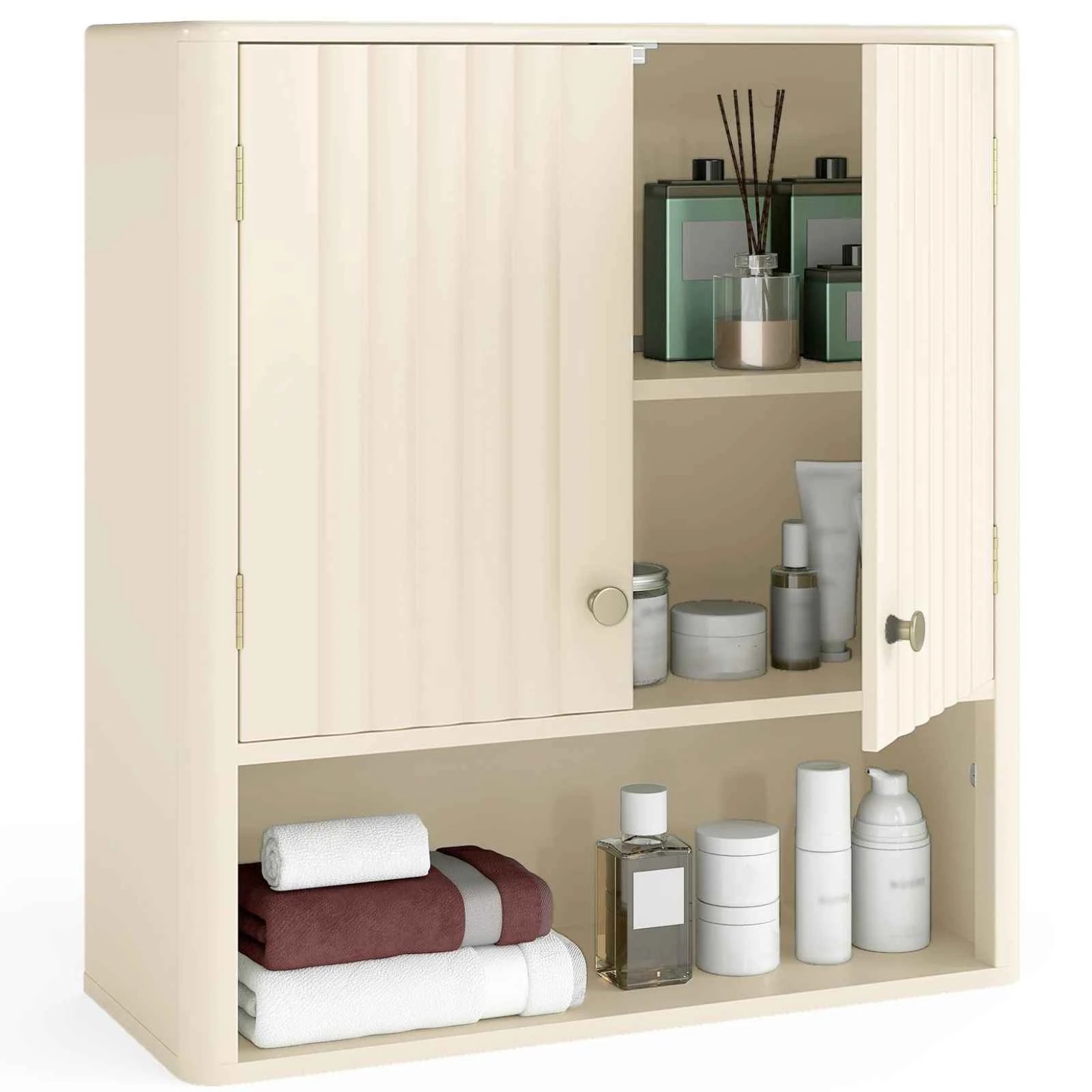 5 Costway Wall Mounted Bathroom Cabinet Medicine Cabinet Storage Cupboard, 5 of 5