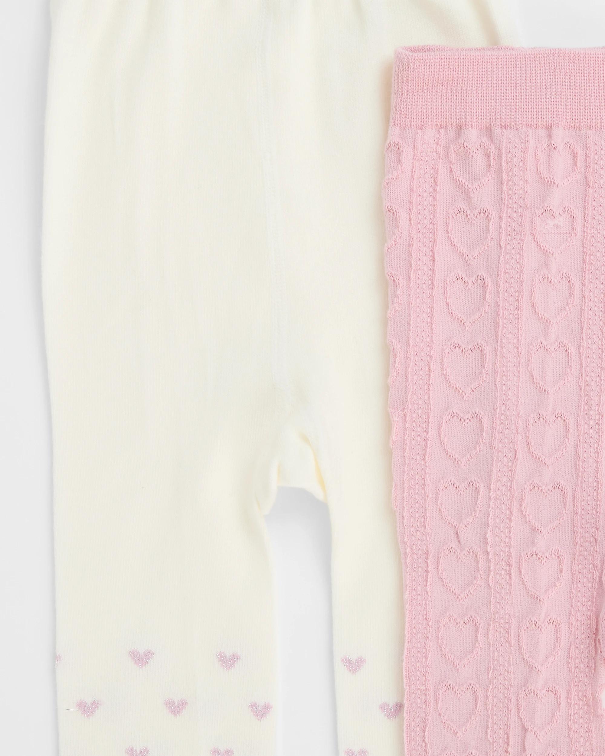 2 Maxx Australian Cotton Blend 2 Pack Girls Casual Tights BLEACHED MAUVE, 2 of 3