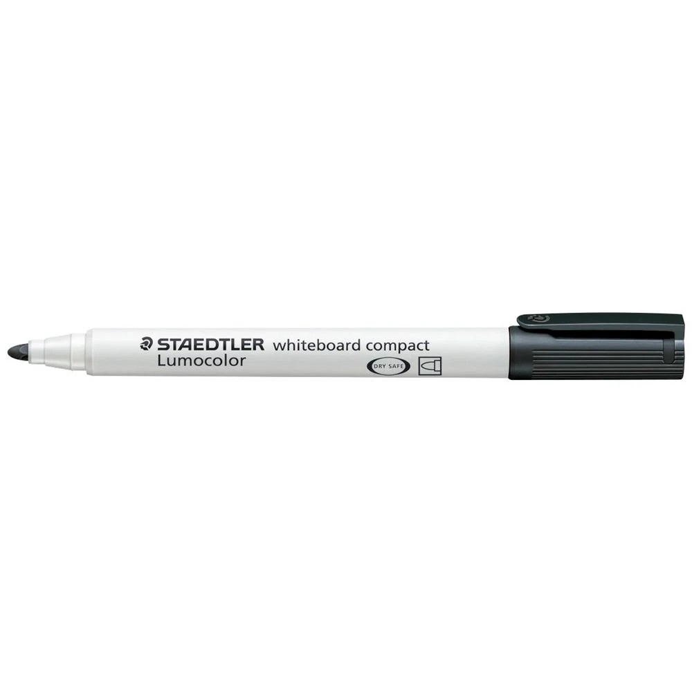 1 Staedtler Lumocolor Compact Whiteboard Marker Bullet Black, 1 of 3