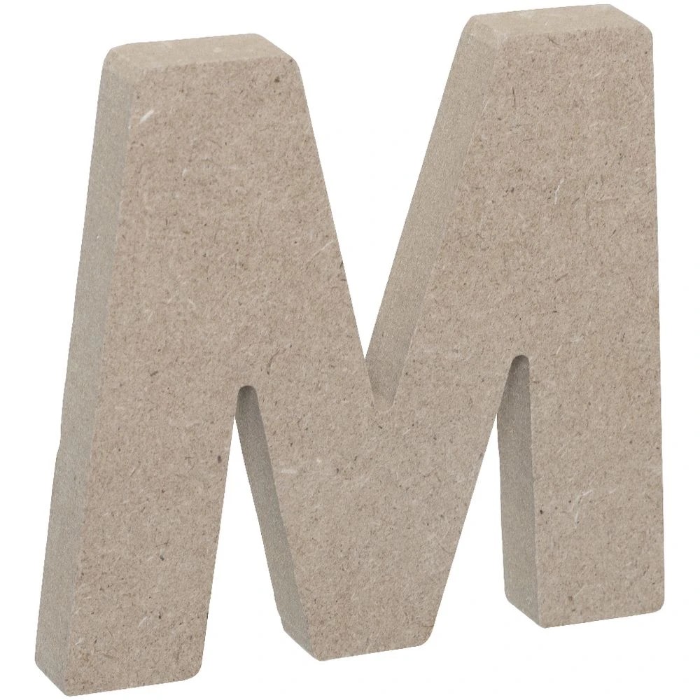 3 Born Wooden Alphabet Letter M 10cm, 3 of 3