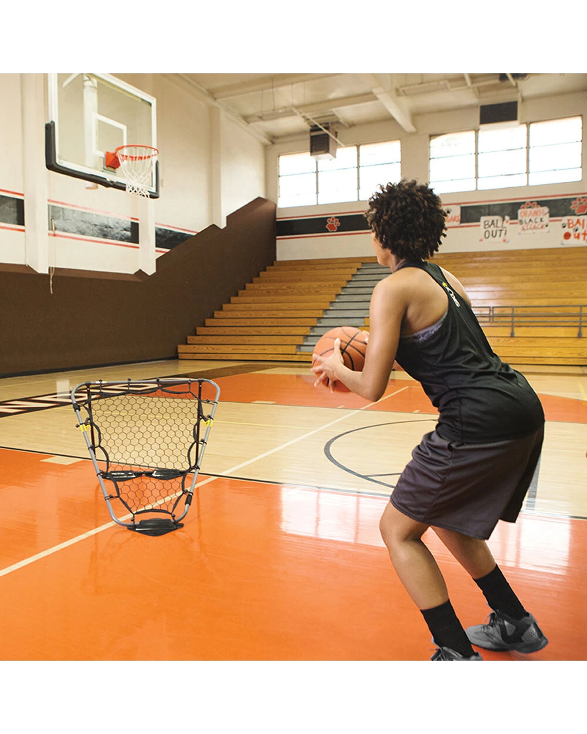4 Sklz Solo Assist Ball Rebounder True Pass Design Portable Basketball Training Aid - Black, 4 of 4