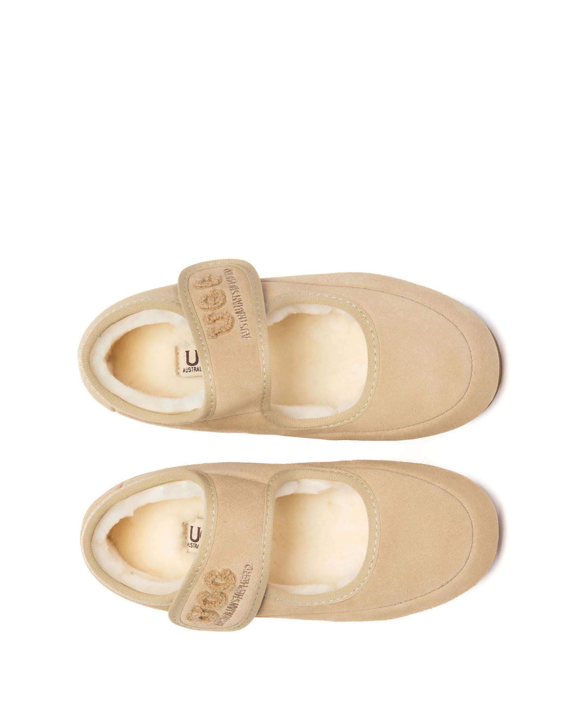 5 Australian Shepherd UGG Kids Mary Jane Velvi Slippers SAND, 5 of 5