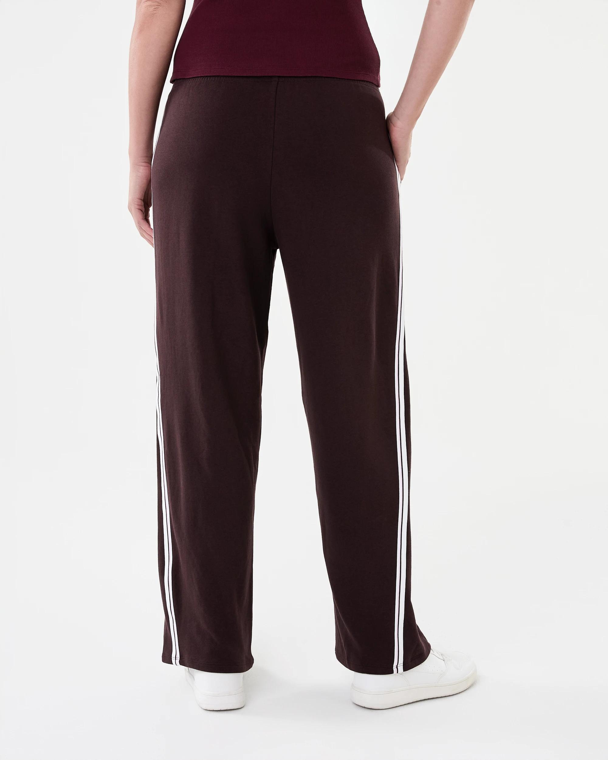 3 Split Stripe Trackpants Choc Strp, 3 of 6