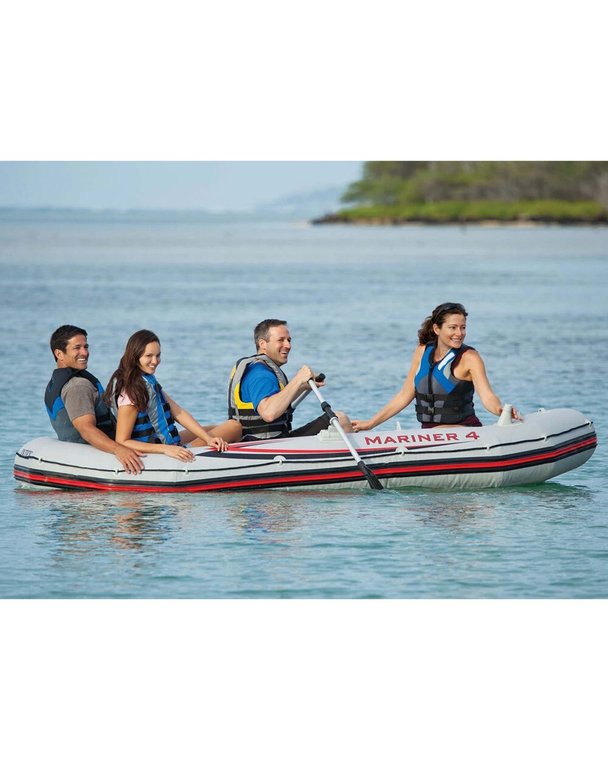 8 INTEX Mariner 4 Inflatable Boat Super Tough PVC Four Boston Valves - Blue, 8 of 9