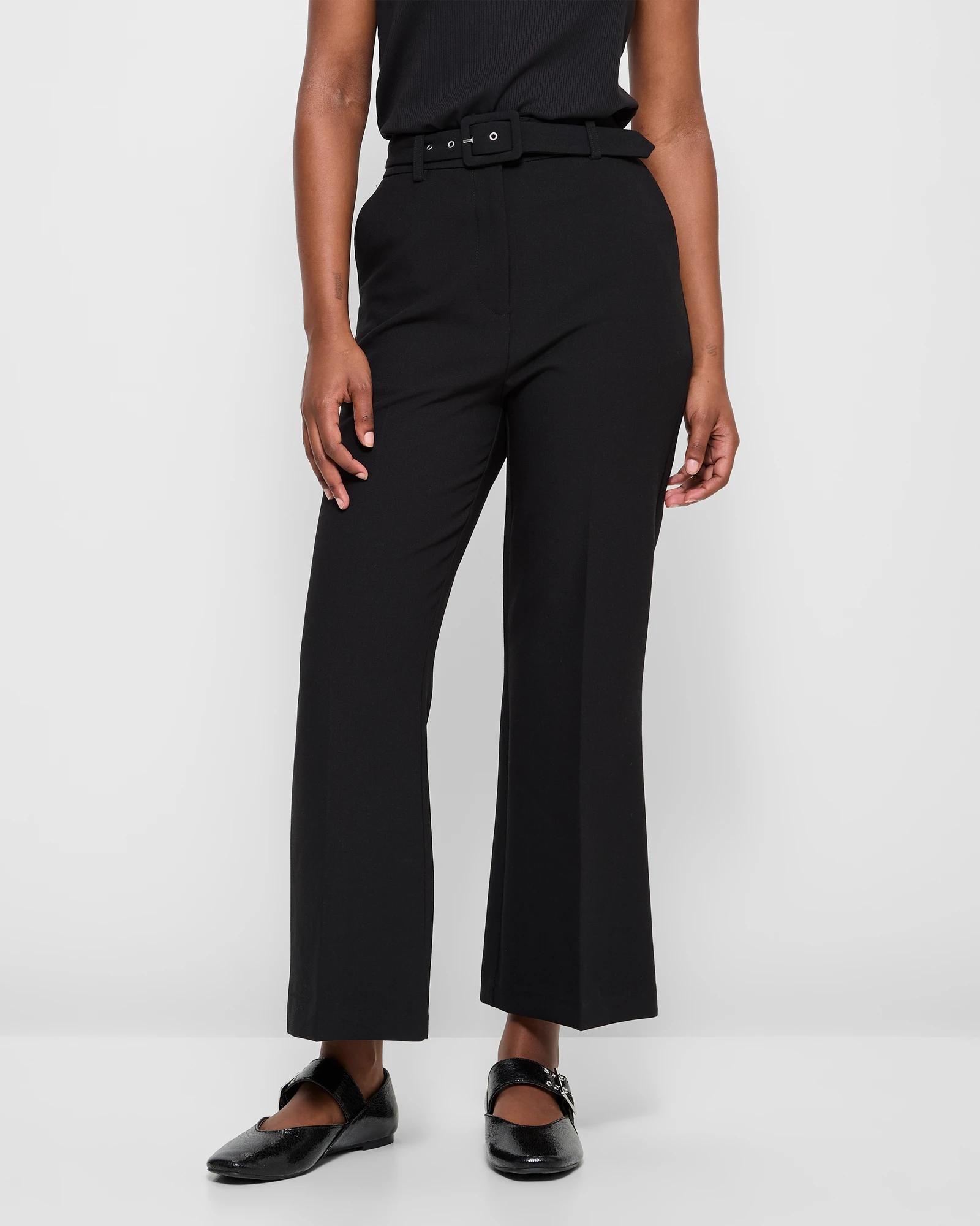 2 Target Petites Kick Flare Crop Pants BLACK, 2 of 5