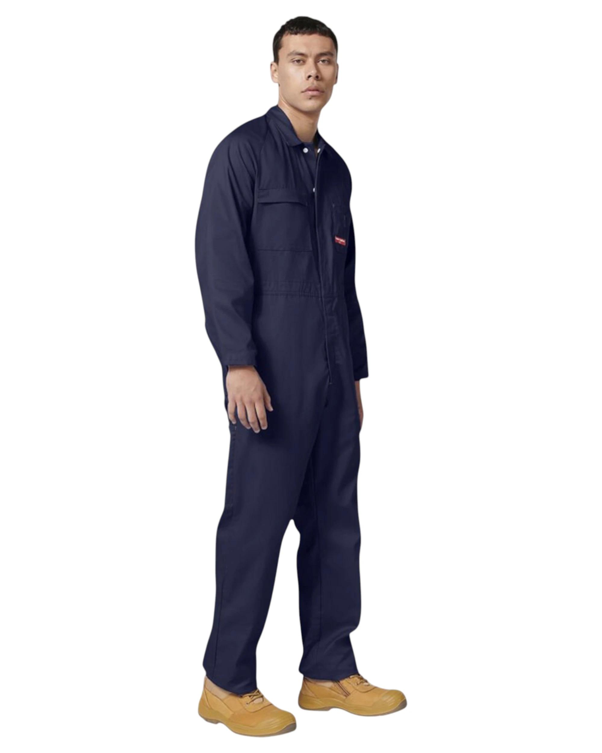 6 Hard Yakka Mens Cotton Lightweight Drill Coverall Navy NAVY, 6 of 7