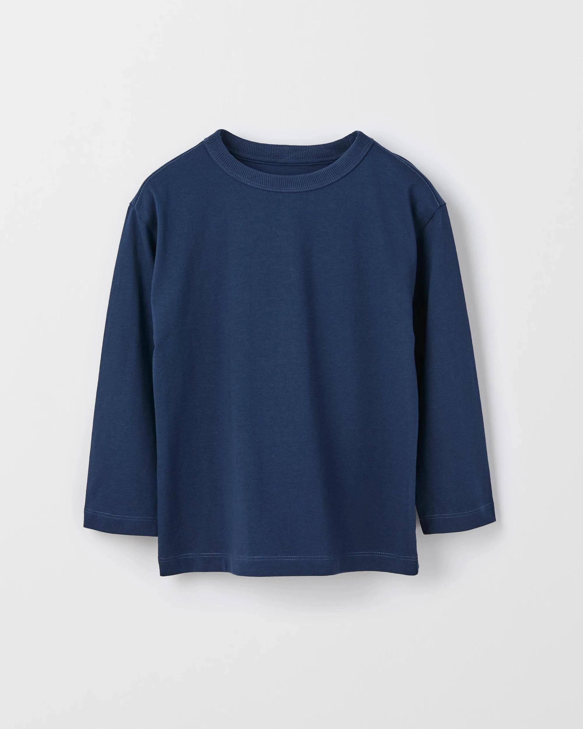 1 Target Kids Organic Cotton 2 Pack Plain Long Sleeve T-Shirt NAVY BLUE, 1 of 4