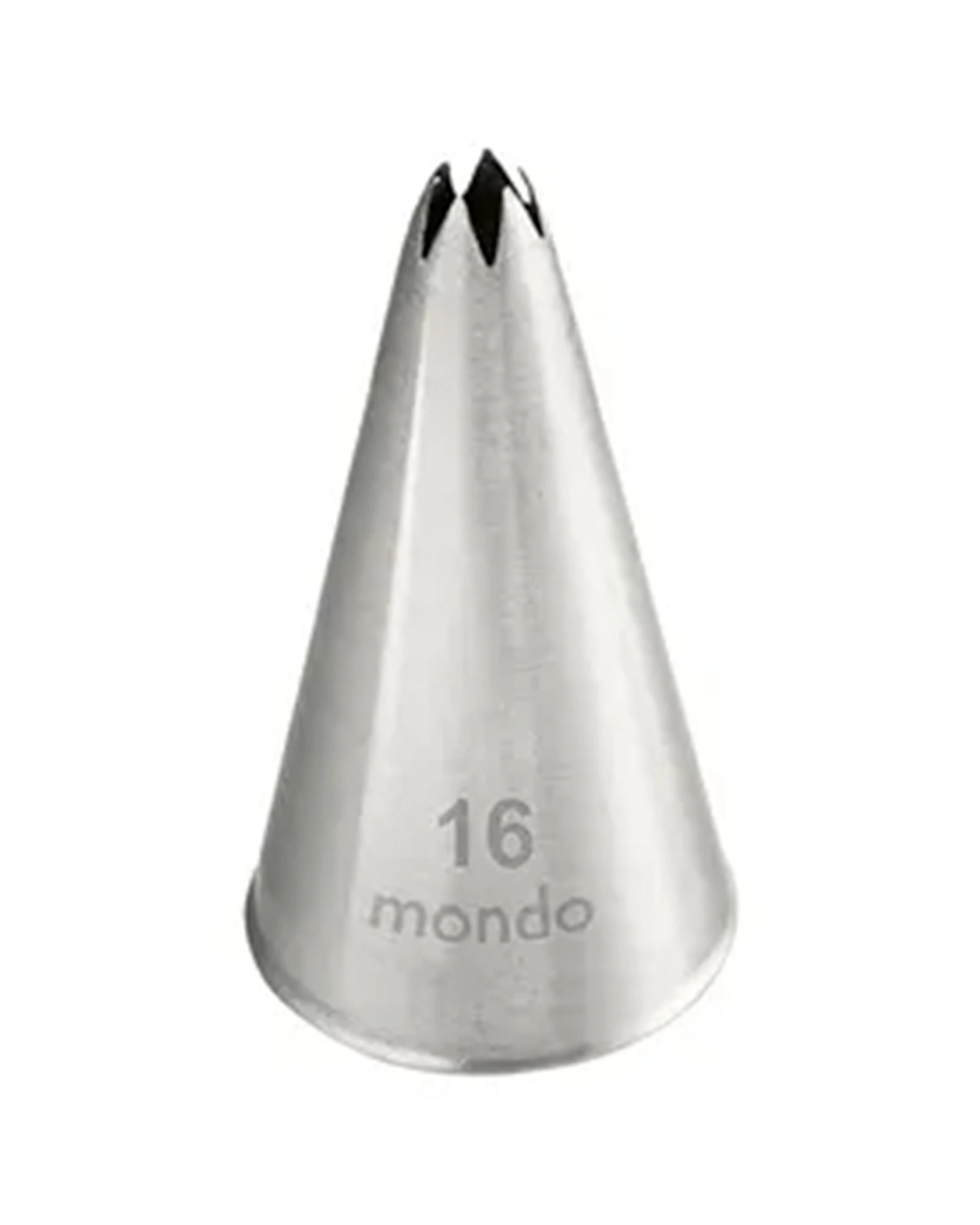1 Mondo 16 Star Piping Tip Stainless Steel Seamless Durable Construction Cake Decorating Tool - Silver, 1 of 1
