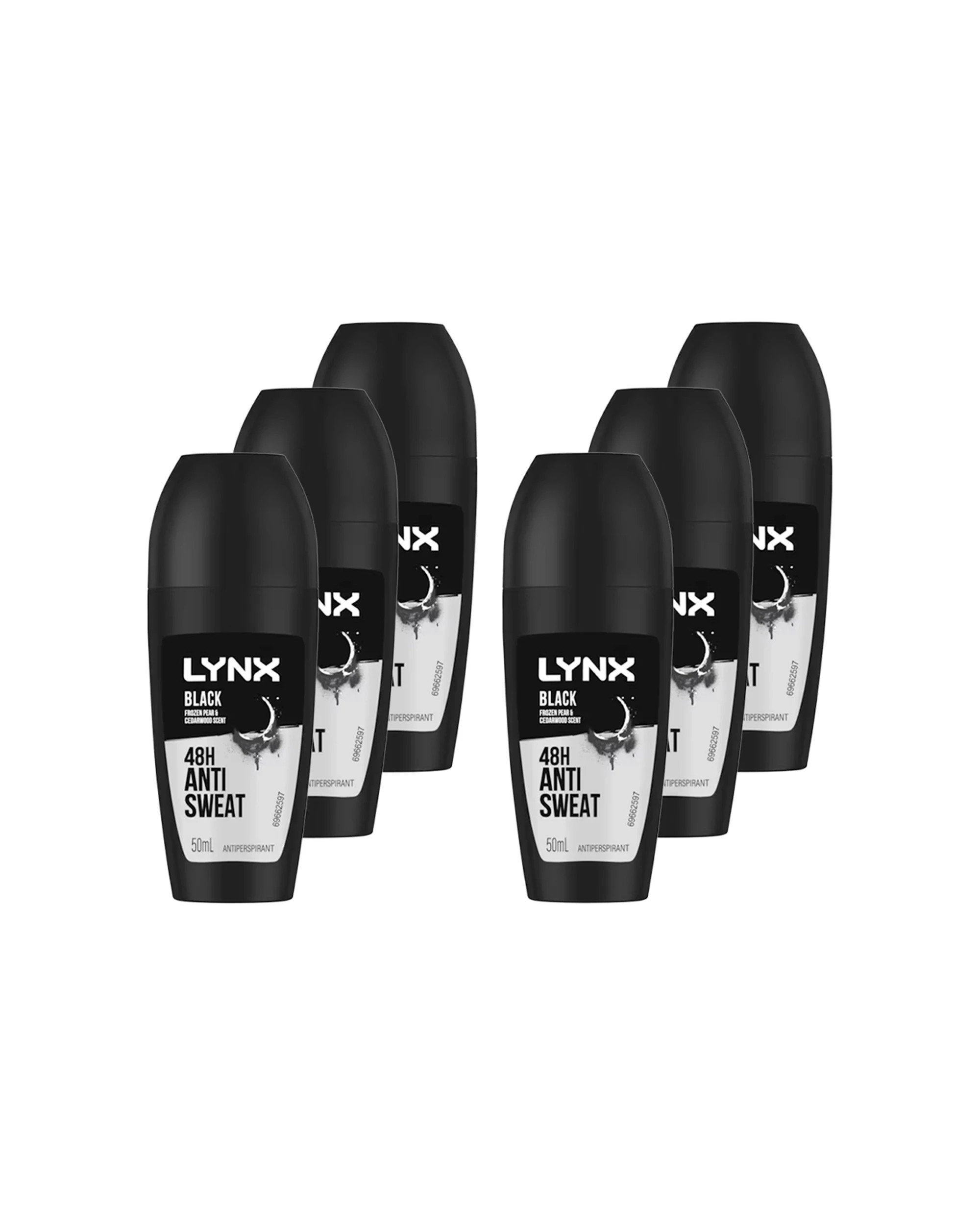 1 Lynx 6PK Antiperspirant Roll-On 50ml 48Hr Masculine Aromatic Fragrance - Multi, 1 of 1