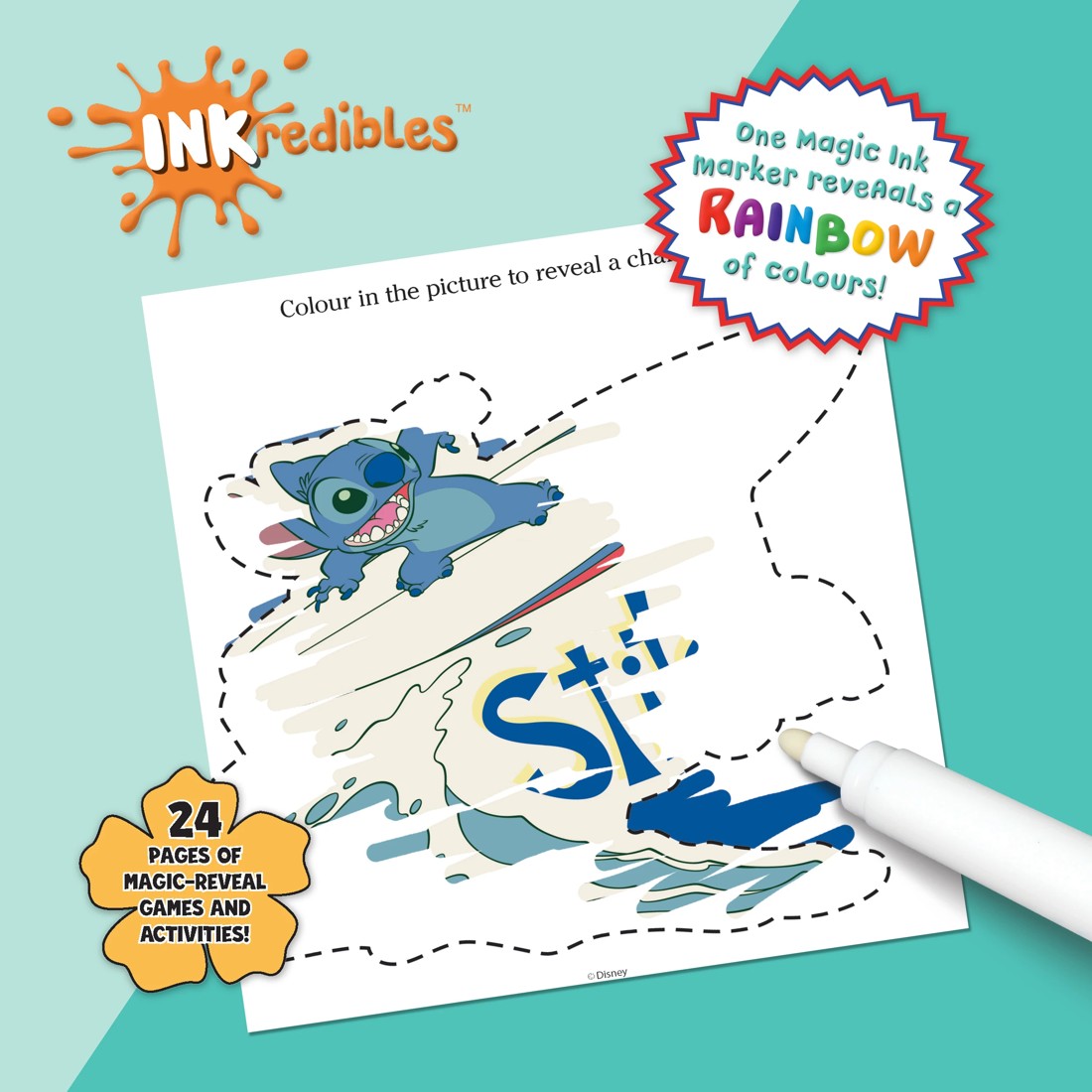 5 INKredibles Disney Lilo & Stitch Mess Free Magic Ink Pictures! - Book, 5 of 5