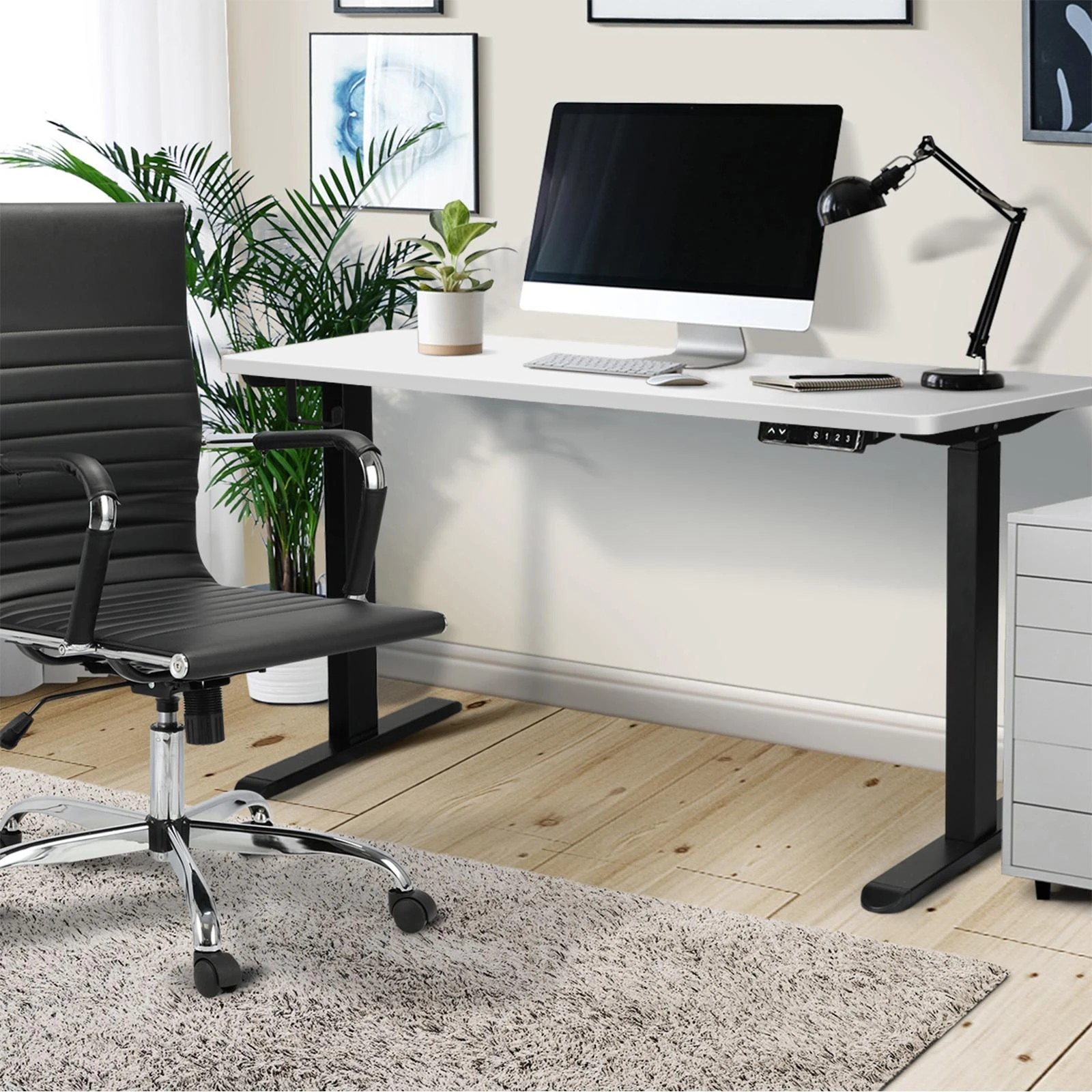 2 Oikiture 120cm Electric Standing Desk Dual Motor
 - Multi, 2 of 4