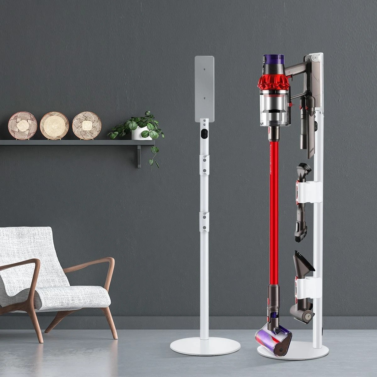 4 Ausway Vacuum Cleaner Stand Accessory Rack Freestanding Wire Organiser, 4 of 8