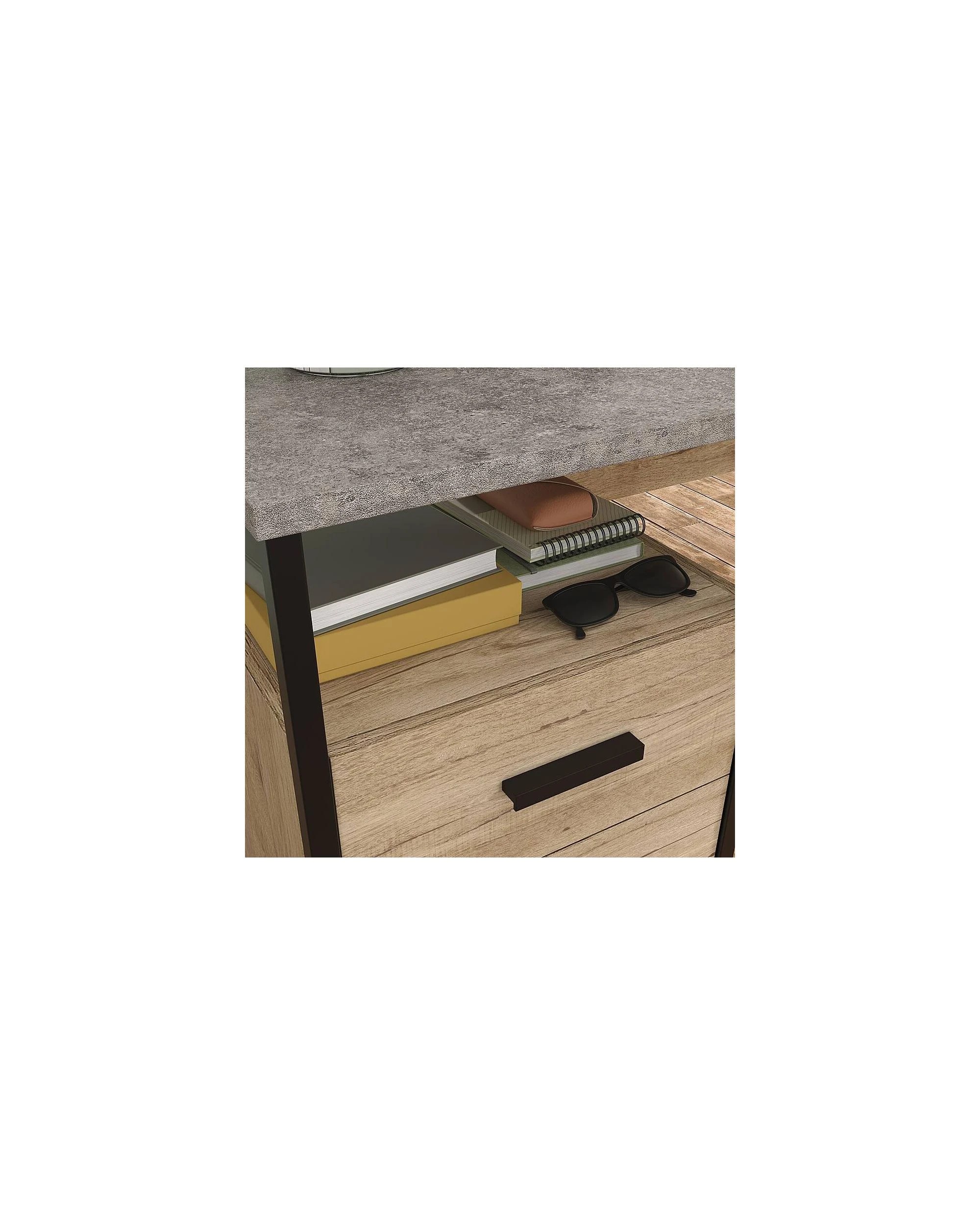 6 Sauder Corner L Desk Slate and Black, 6 of 10