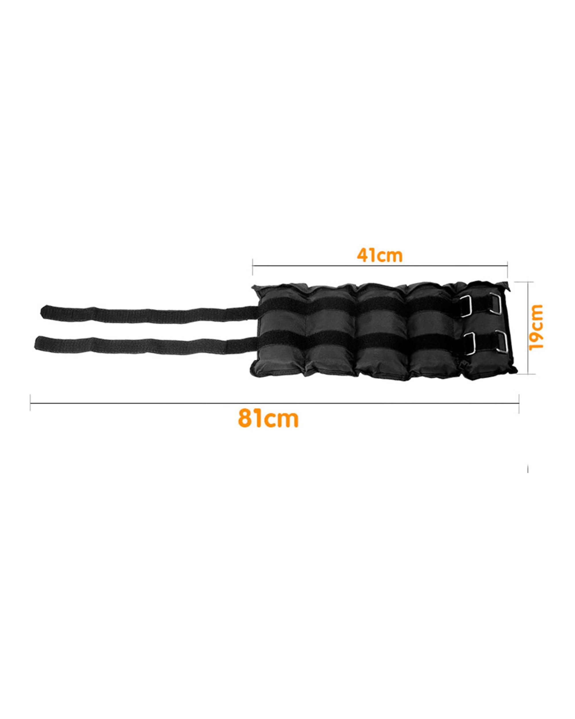 3 Powertrain Heavy Duty Adjustable Ankle Wrist Weights 5kg - Black, 3 of 6