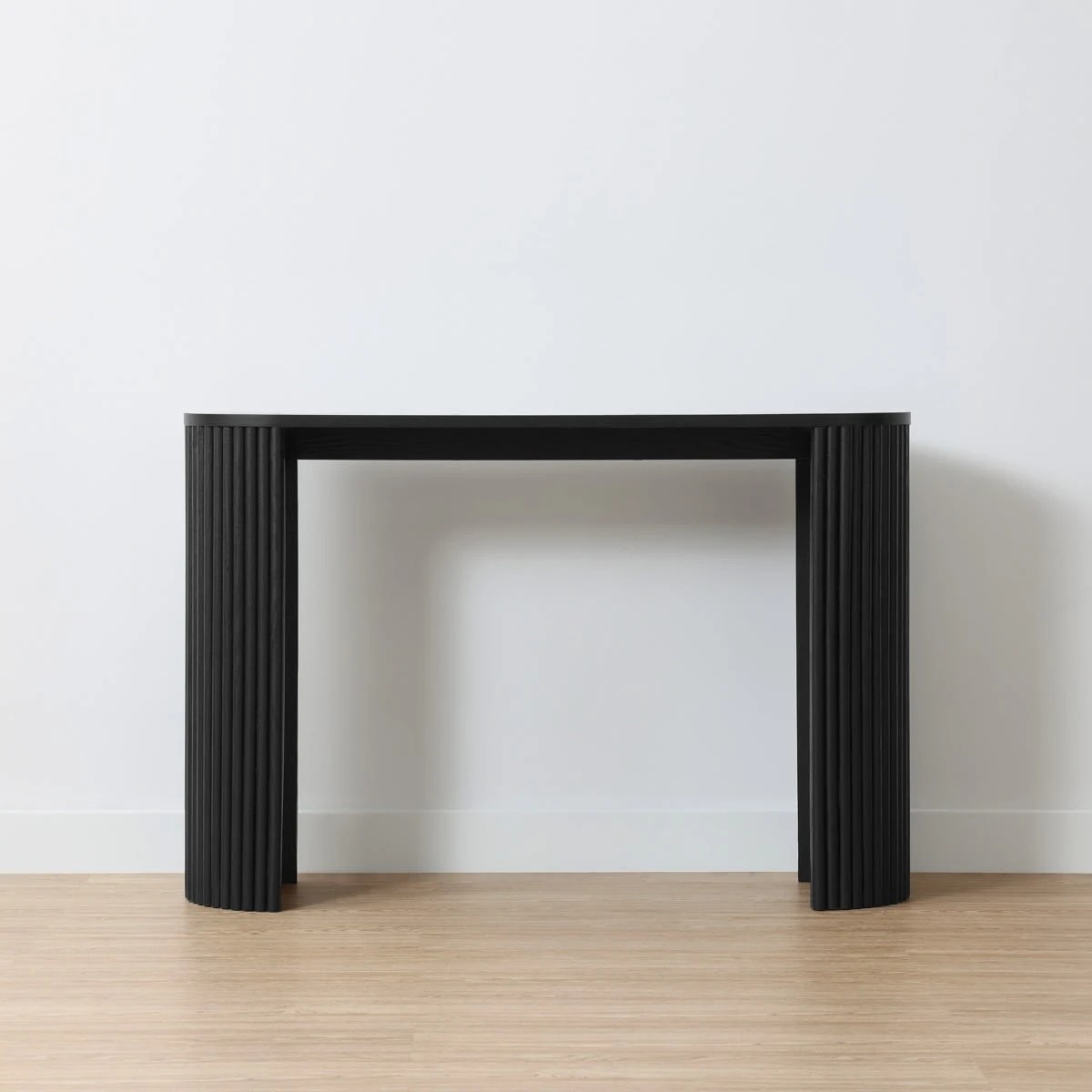 2 Ribbed Console Table - Black, 2 of 8