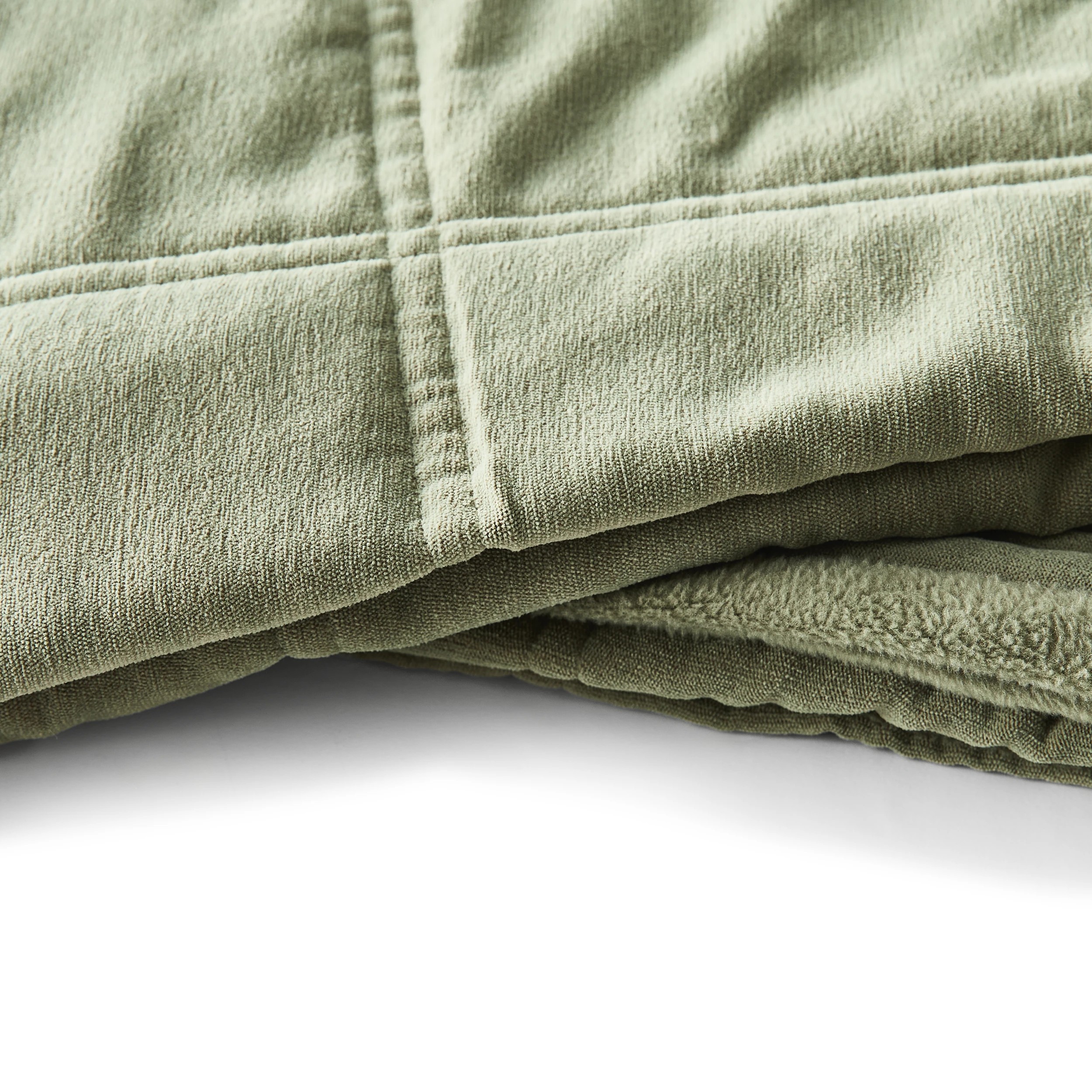 6 Chenille Velvet Quilt Cover Set - Super King Bed, Green, 6 of 7