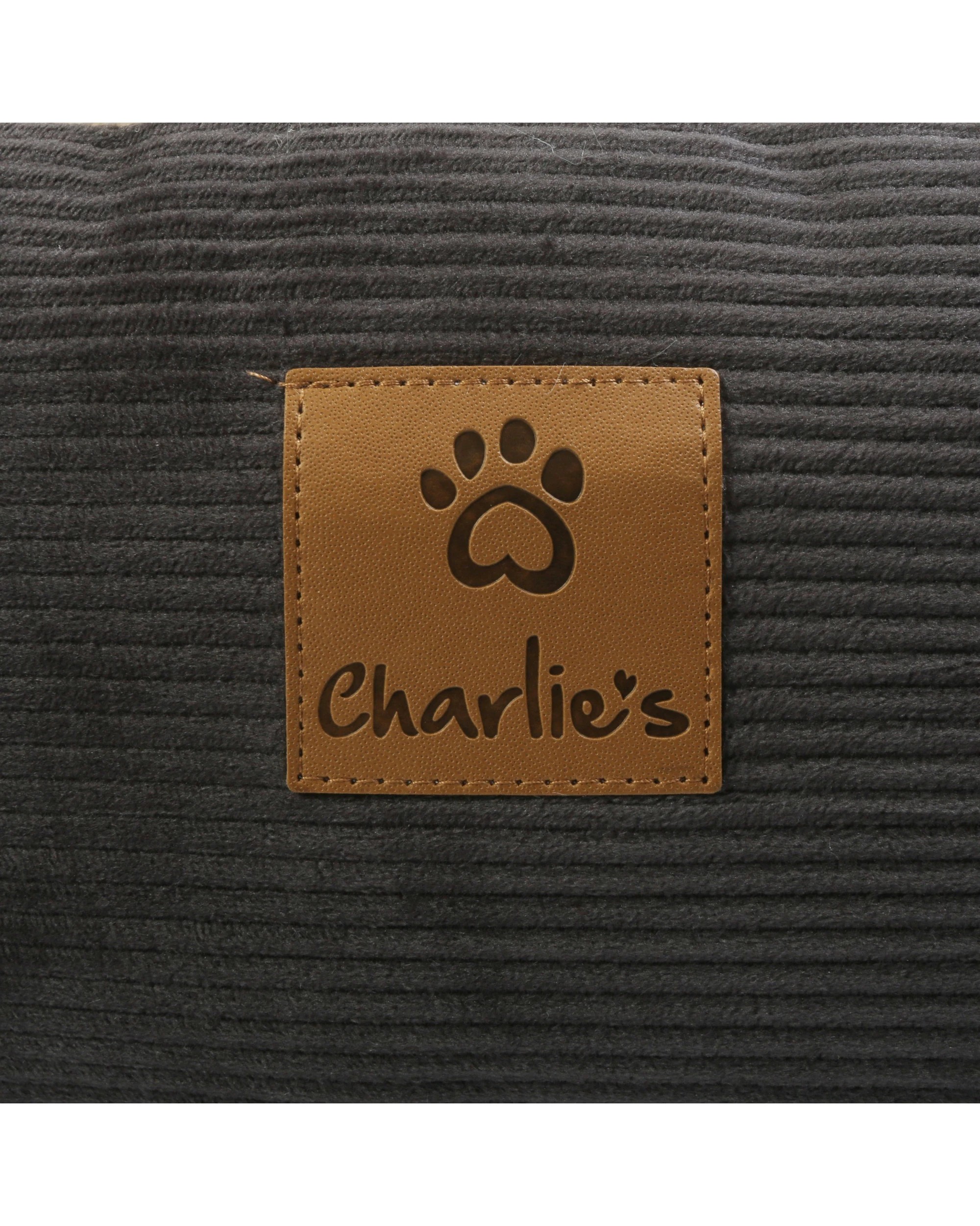 4 Charlie's Snookie Hooded Corduroy Calming Dog Bed Large - Charcoal, 4 of 7